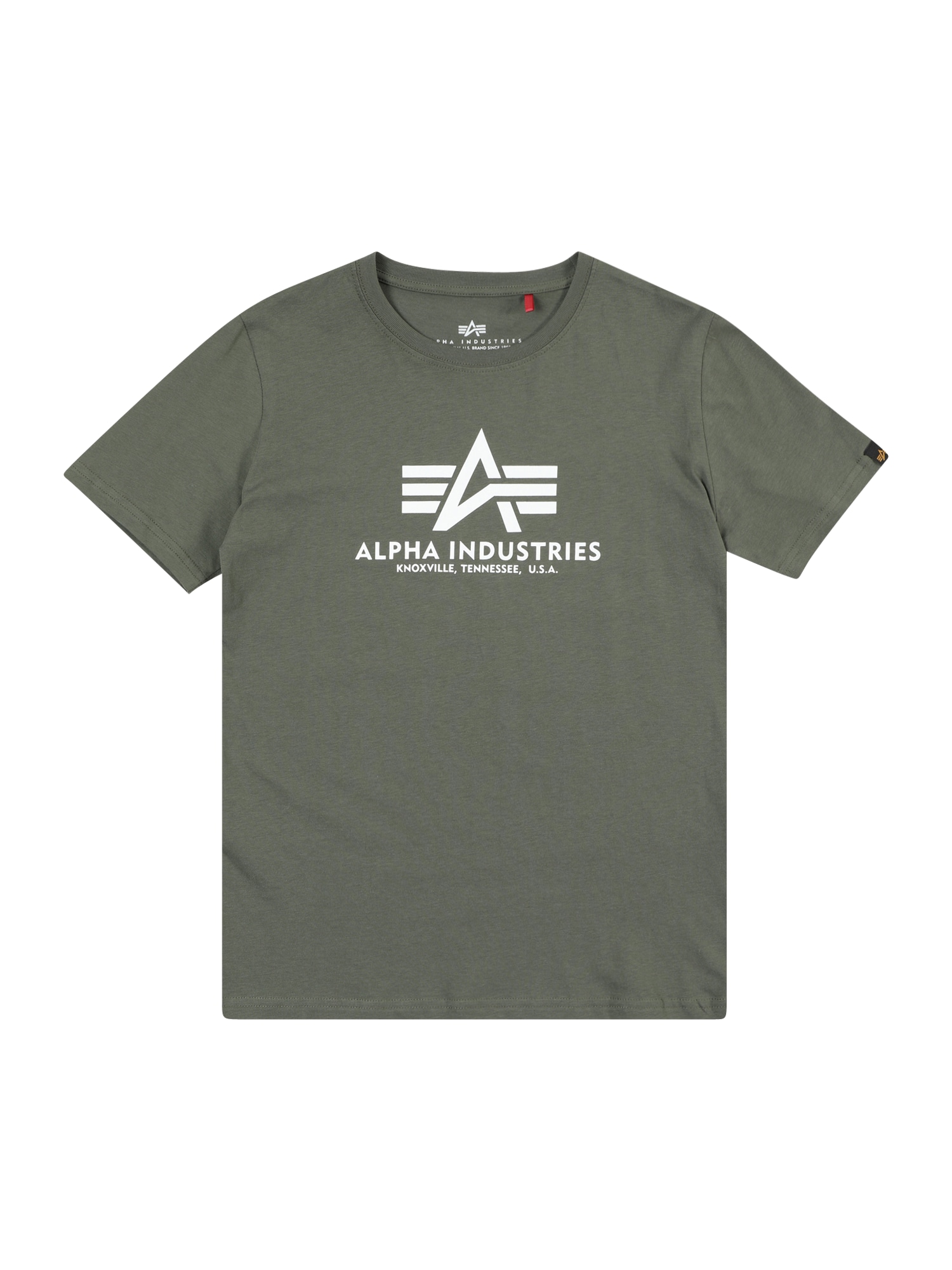 ALPHA INDUSTRIES Tricou  oliv / alb