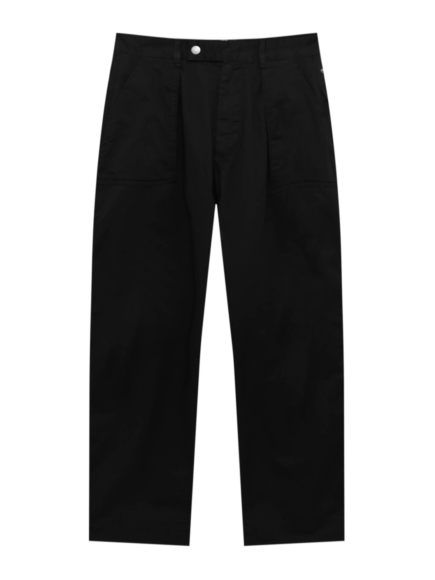 Pull&Bear Plisované nohavice  čierna