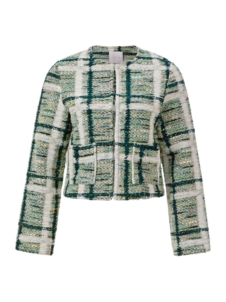 Rich & Royal Jacke Damen Größe L smaragd / hellgrün / offwhite