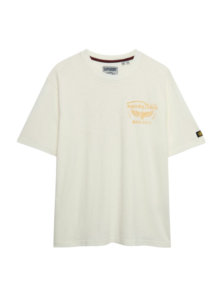Superdry & Co T-Shirt 'HERITAGE BIKER' Herren Größe XL orange / naturweiß