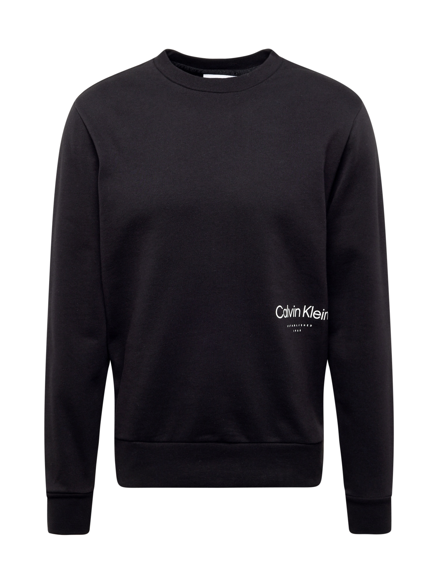 Calvin Klein Mikina 'OFF PLACEMENT'  čierna / biela