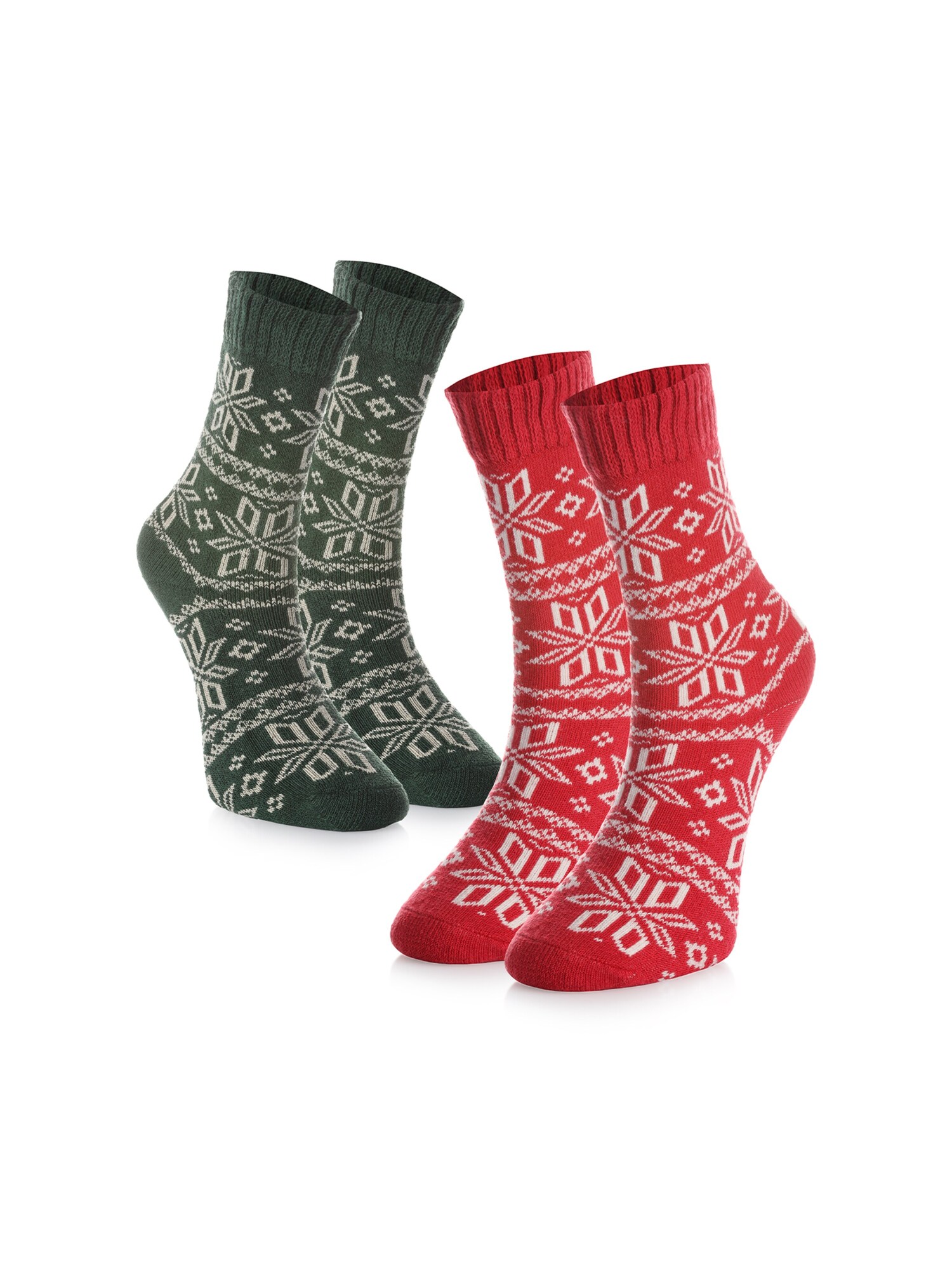 Crea Socks Calcetines 'Winter'  pino / rojo / blanco