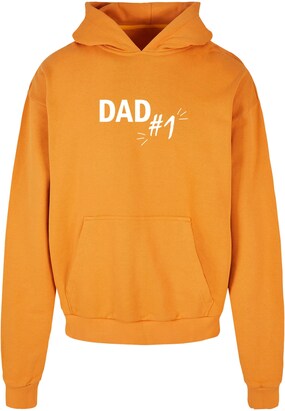 Merchcode Sweatshirt ‘Fathers Day – Dad number 1’ Oranje / Wit