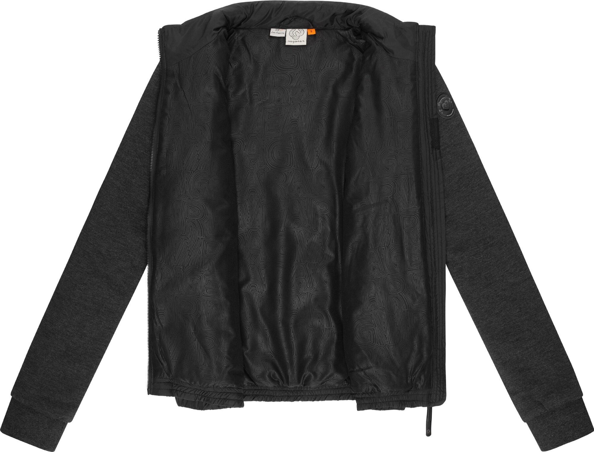 Ragwear Prechodná bunda 'Zabava' čierna / čierna melírovaná (obrázok 5)