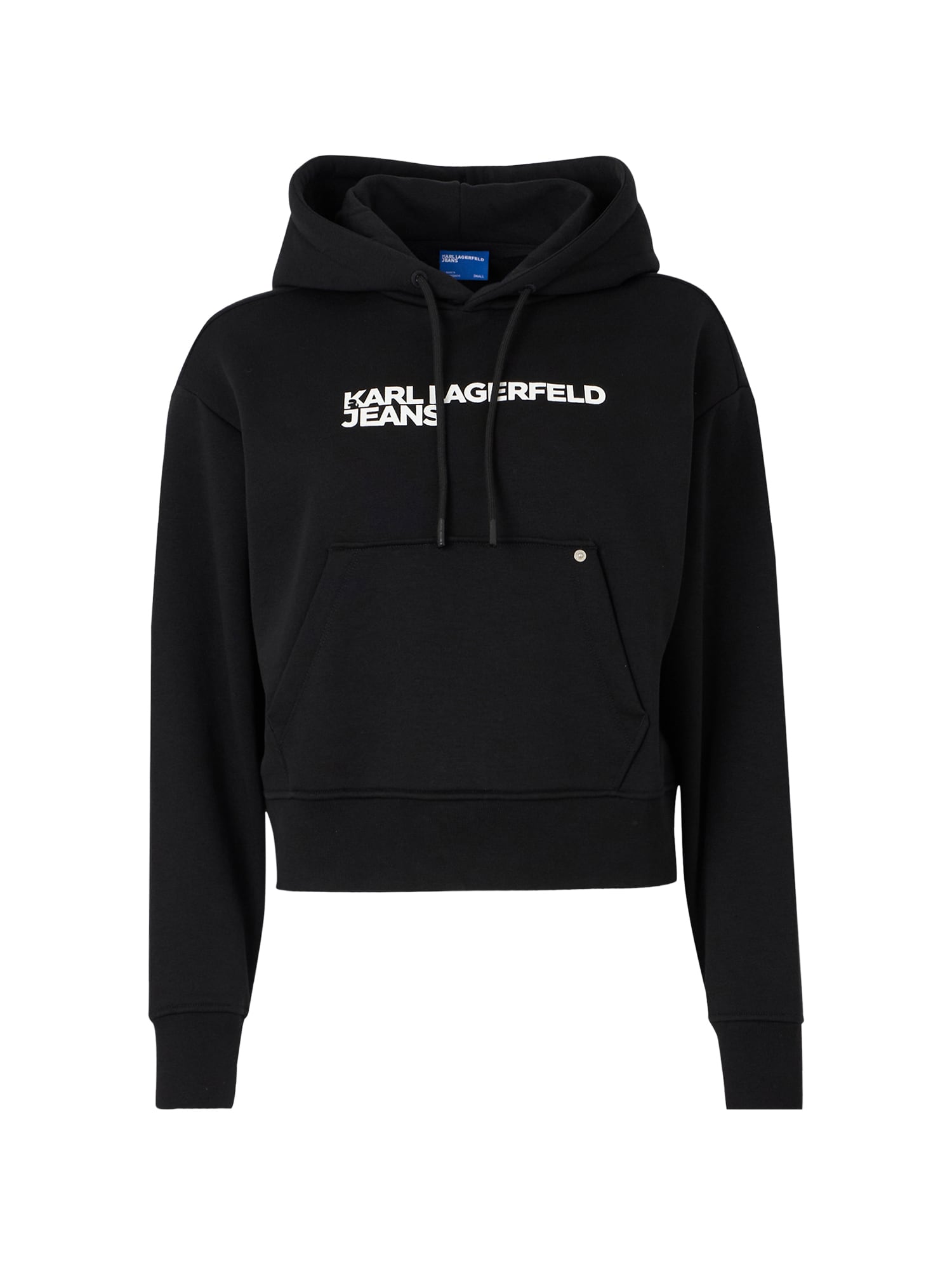 KARL LAGERFELD JEANS Bluză de molton  negru / alb