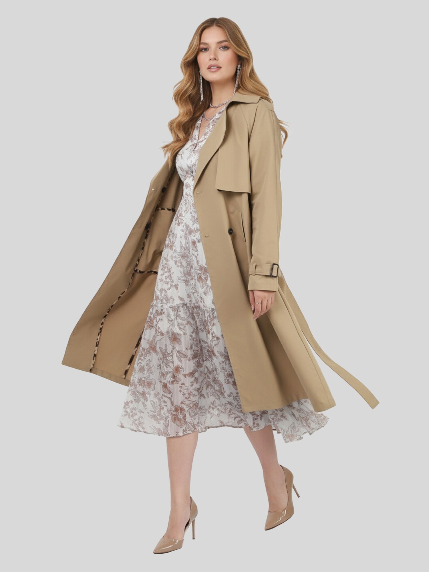 LapaPlus Cappotto di mezza stagione 'Women Jacket' cachi