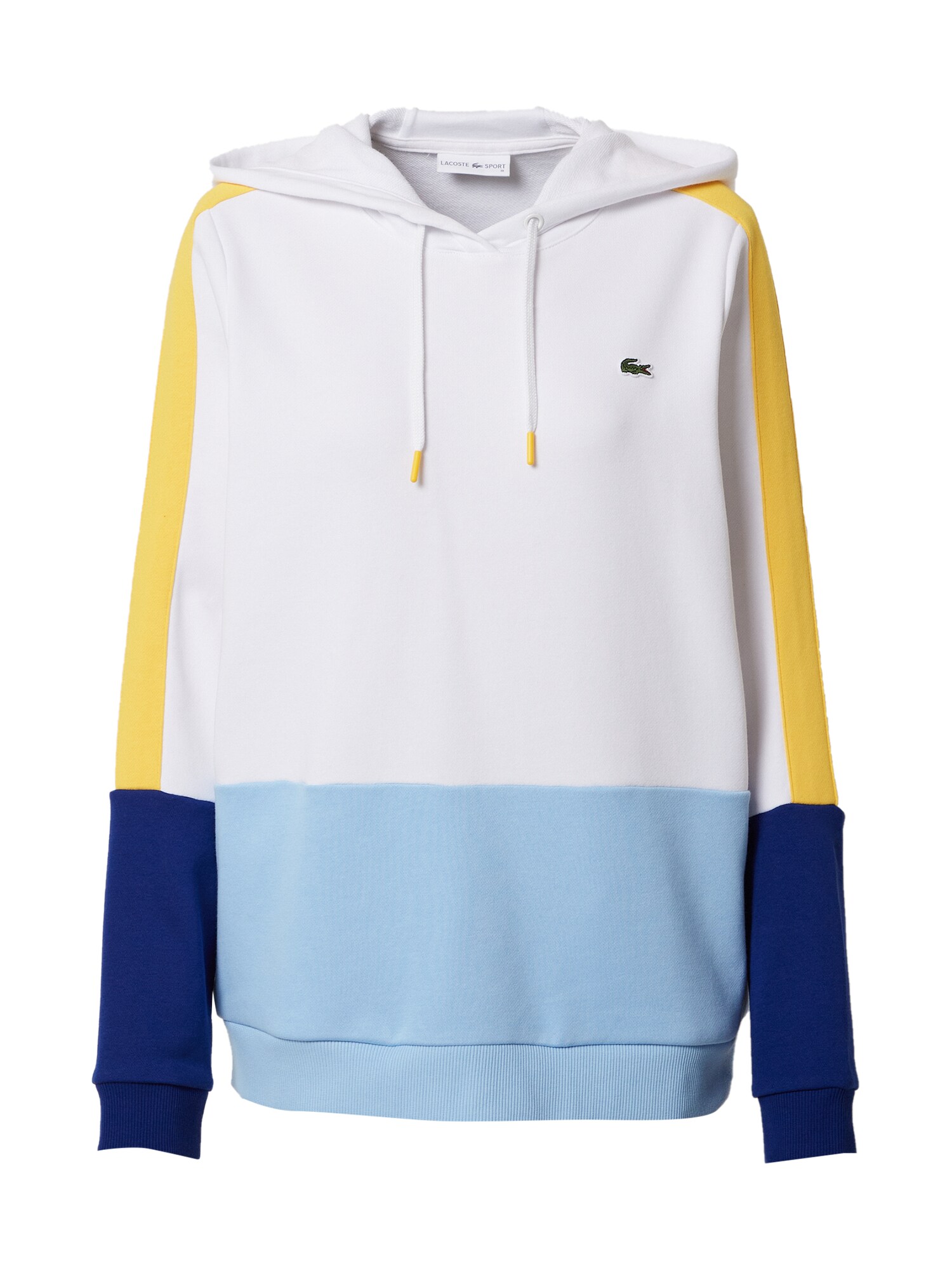 Lacoste Sport Sportinio tipo megztinis 'MOLLETON'  geltona / balta / mėlyna / tamsiai mėlyna