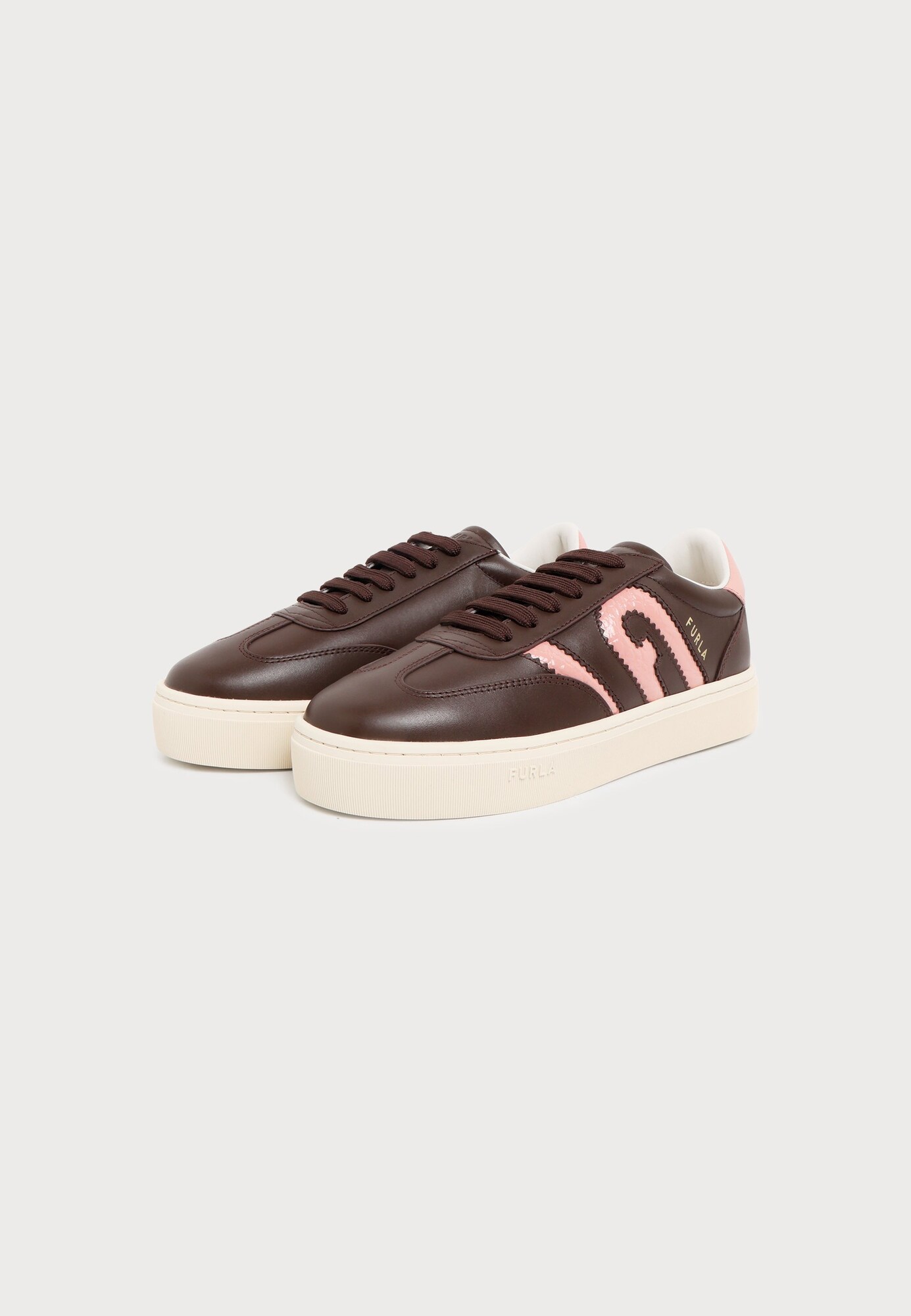FURLA Zapatillas deportivas bajas 'ALLEGRA'  chocolate / rosa claro – imagen 4