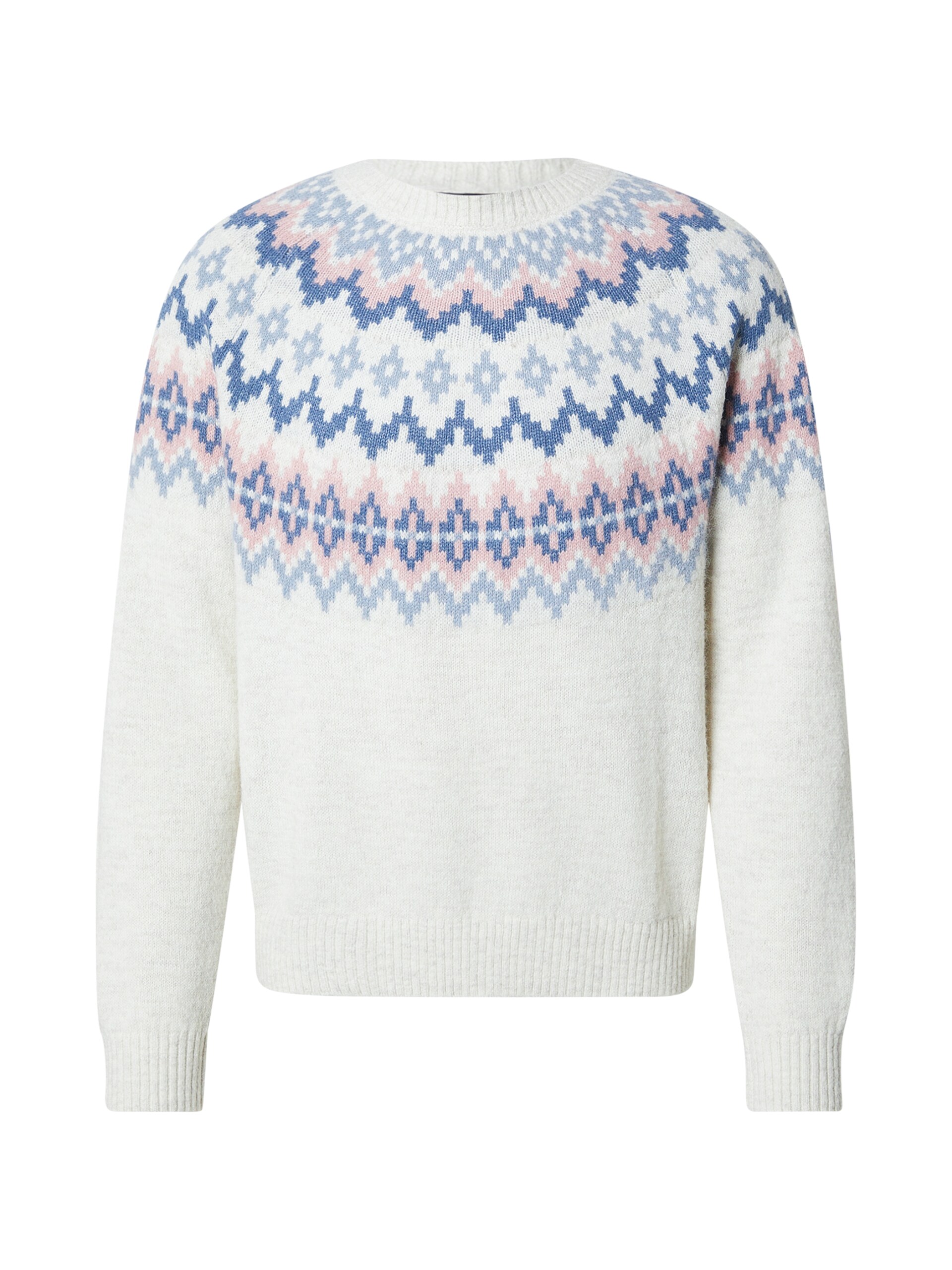 GAP Tröja 'FAIR ISLE YOKE' opal / royalblå / rosé herr