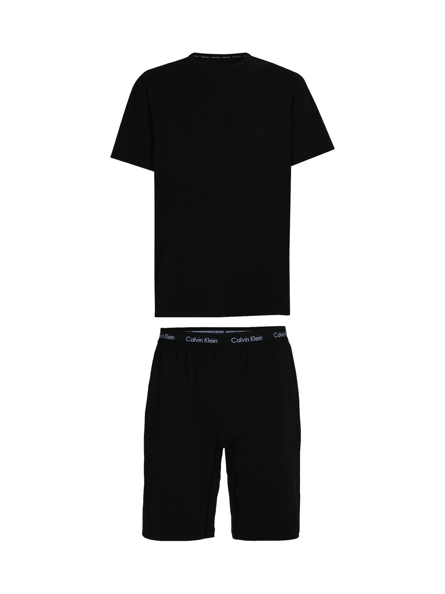 Calvin Klein Underwear Krátke pyžamo  čierna / biela