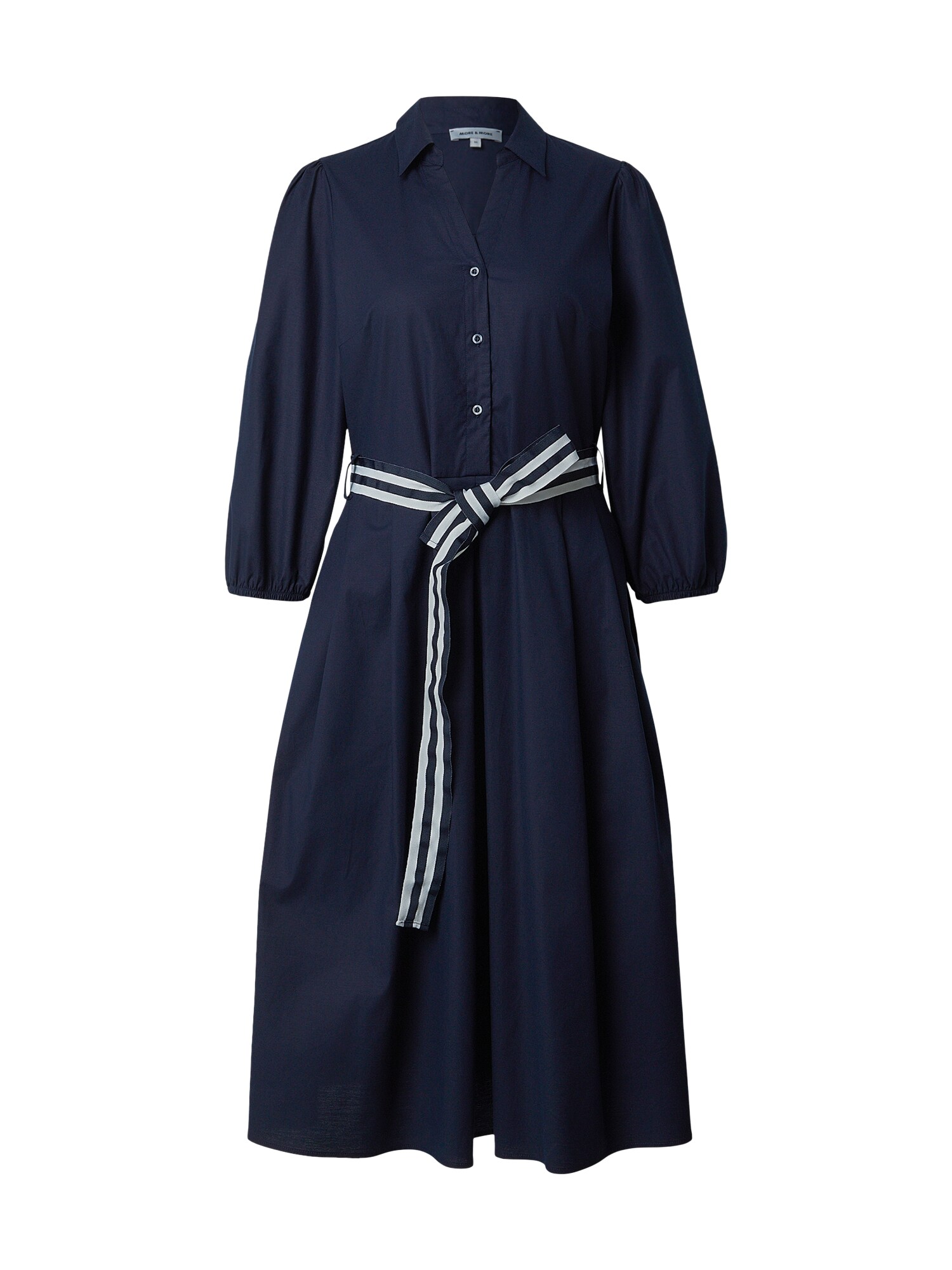 MORE & MORE Rochie tip bluză  albastru marin / alb