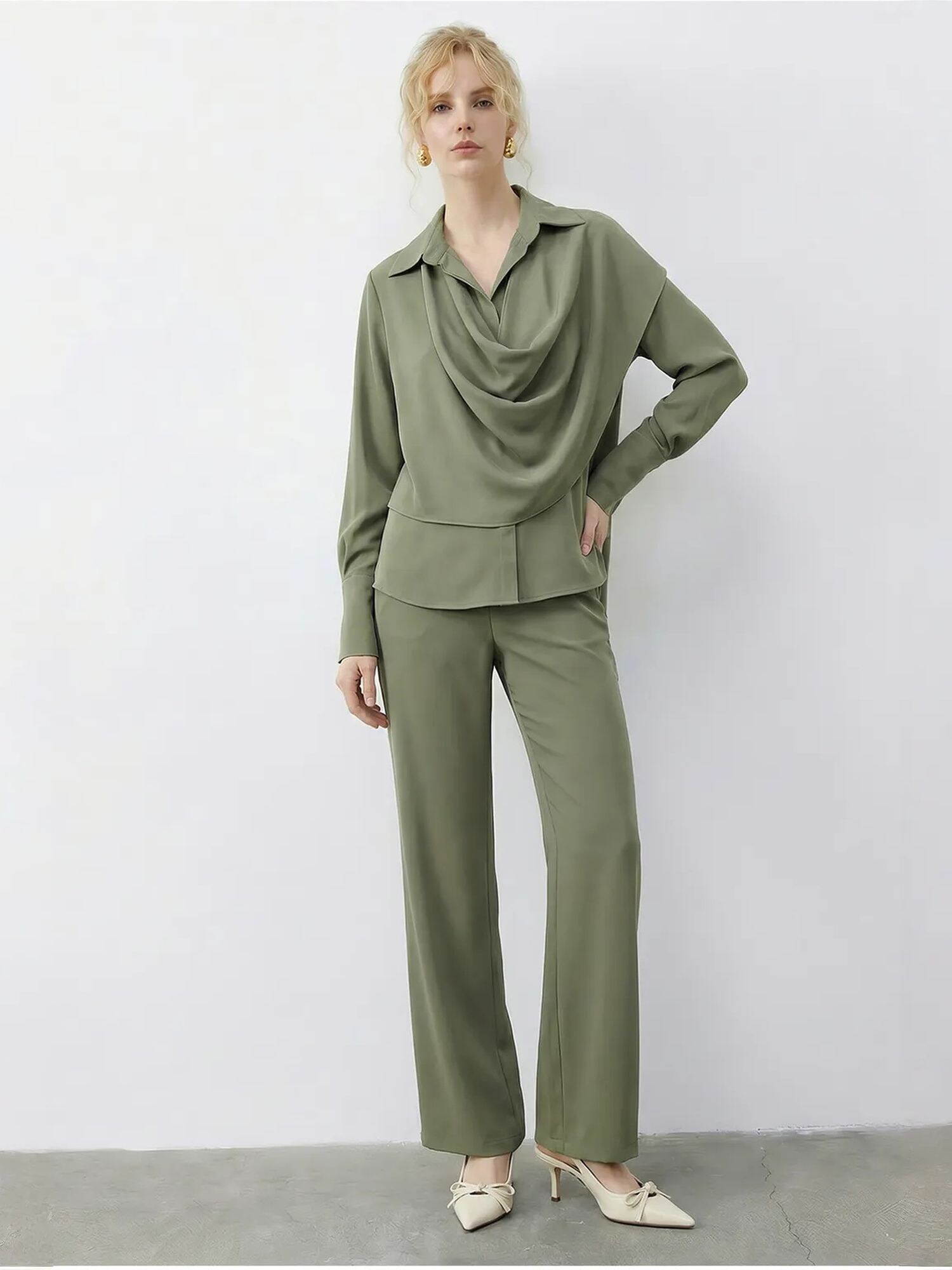 Bianco Lucci Completo pantalone  verde