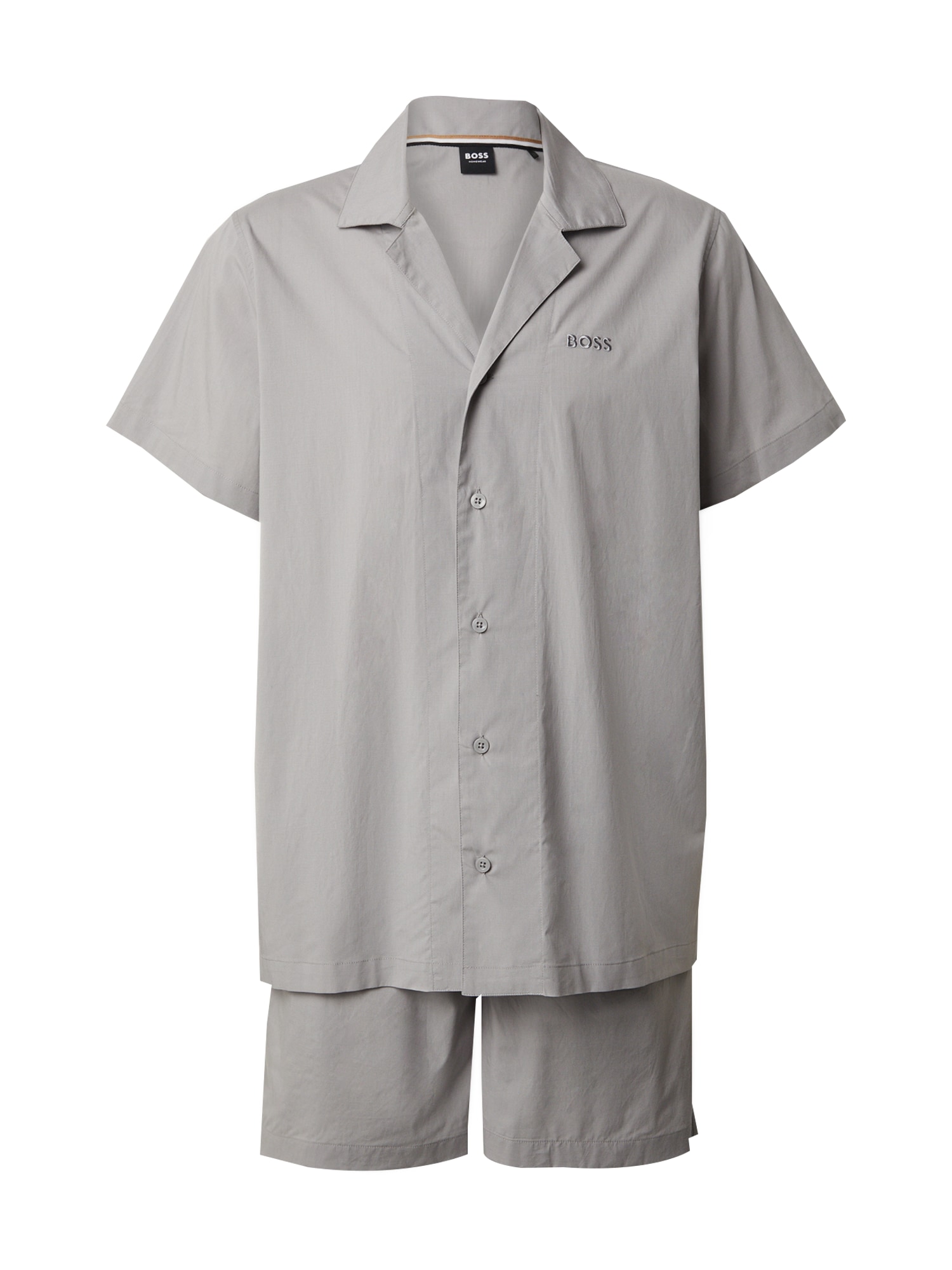 BOSS Pijama scurtă Chris  gri deschis