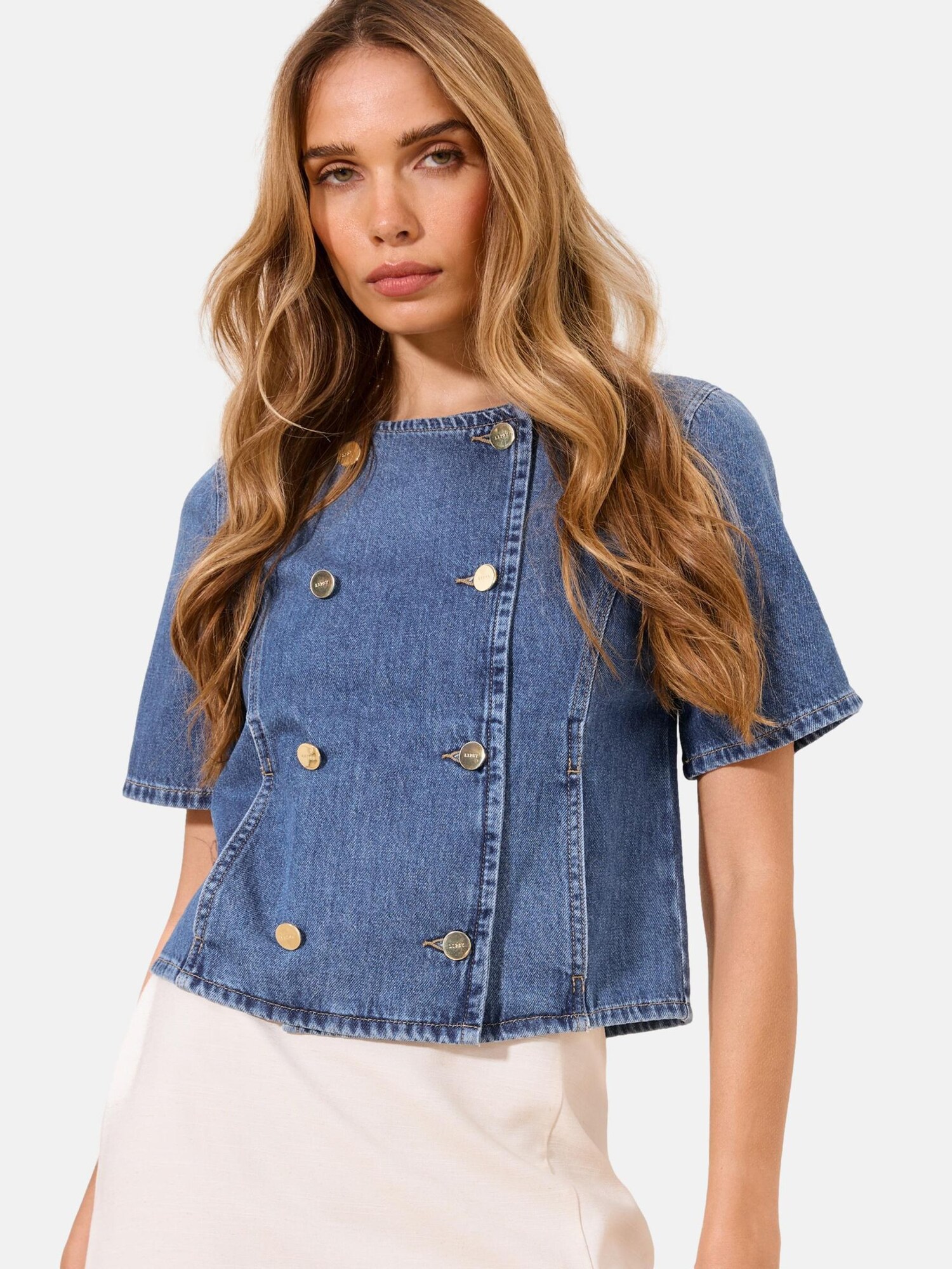 Lipsy Bluza  plavi traper