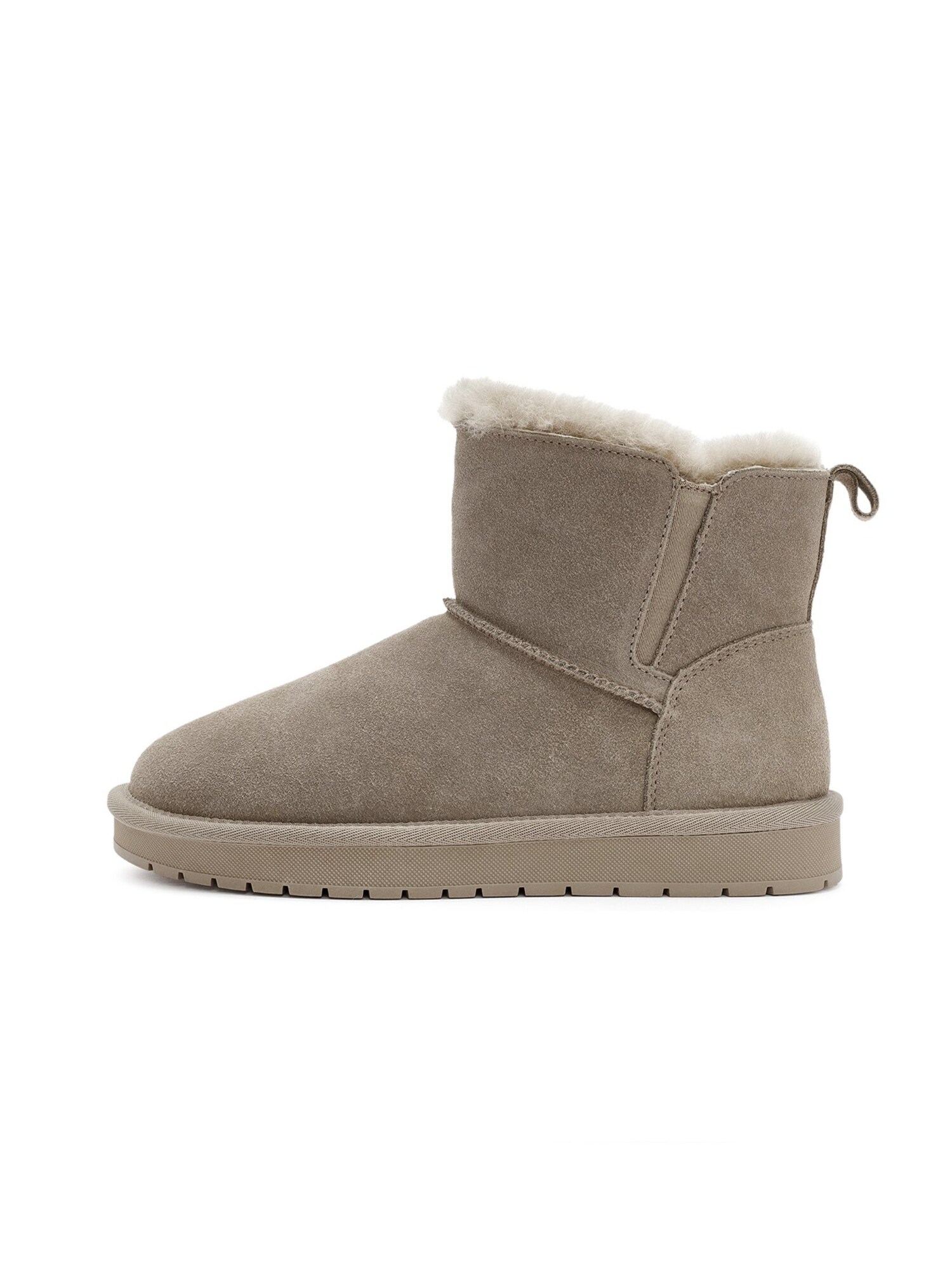Derimod Botas de tobillo  taupe / blanco lana