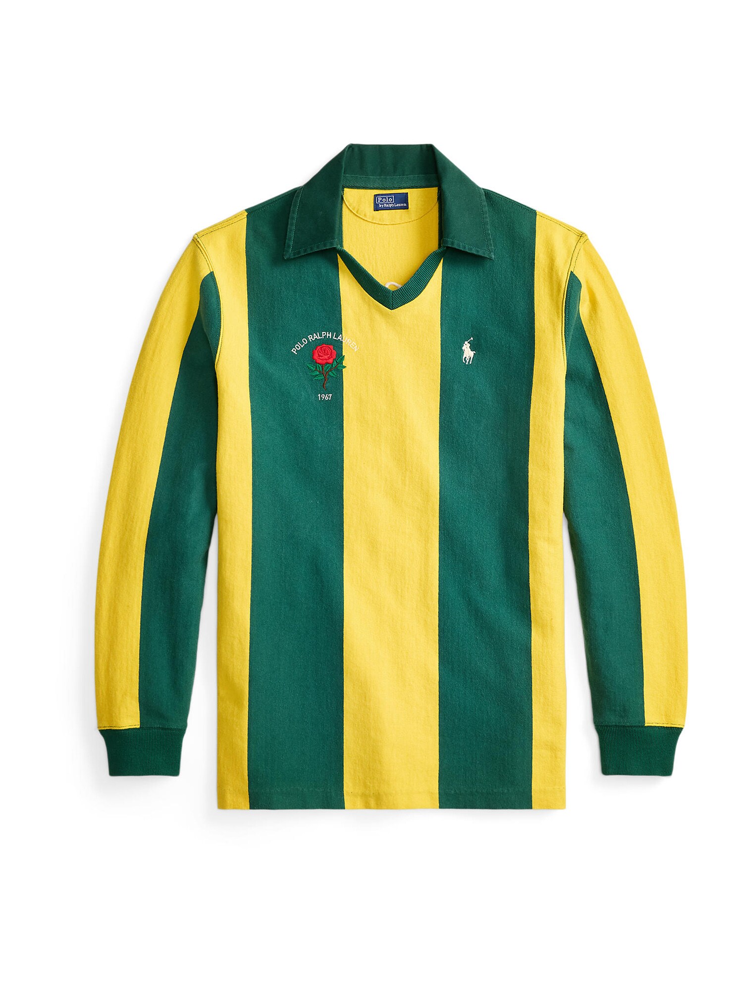 Polo Ralph Lauren Pulover galben / verde închis / roșu / alb