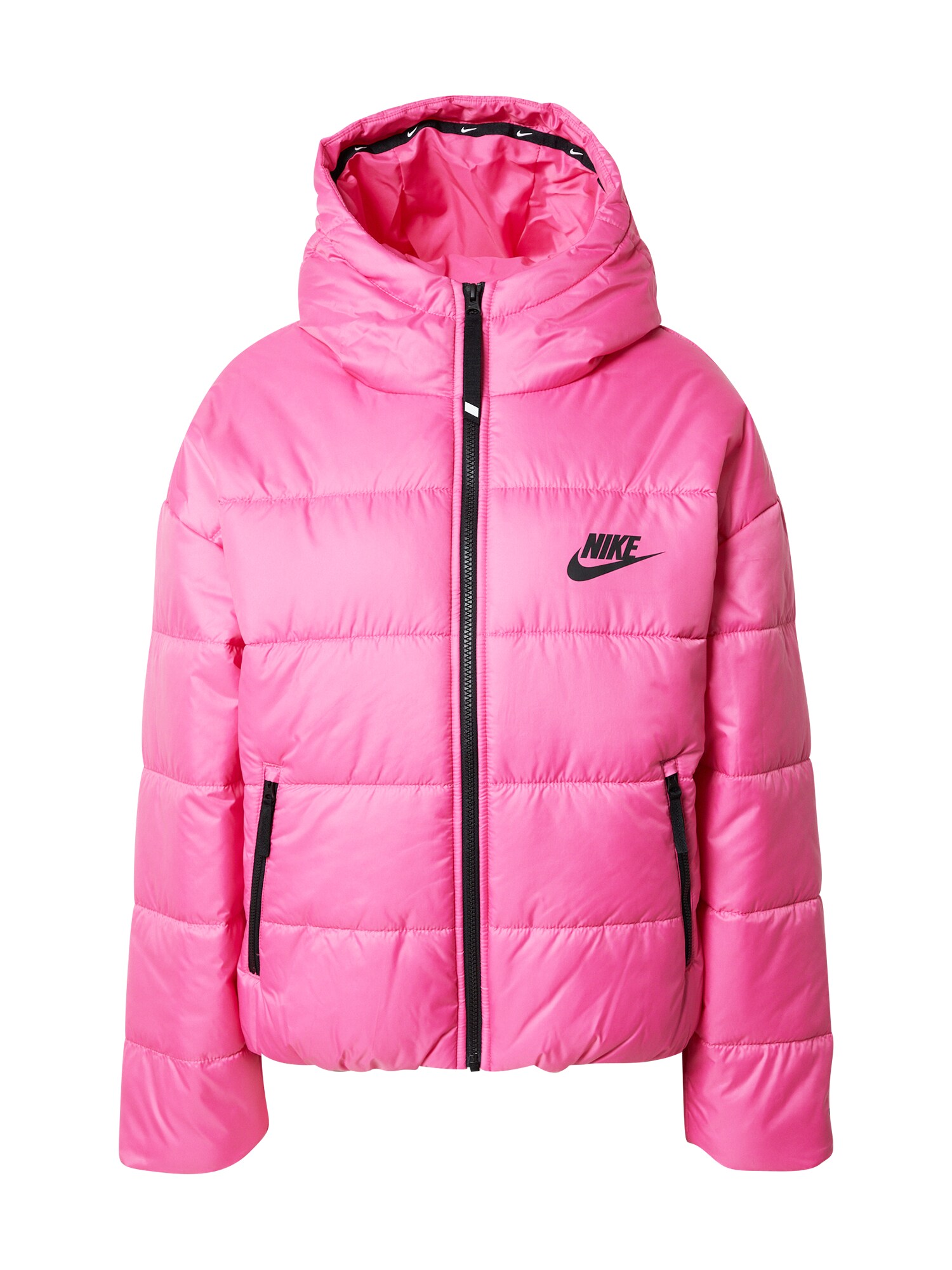 Nike Sportswear Demisezoninė striukė juoda / rožinė