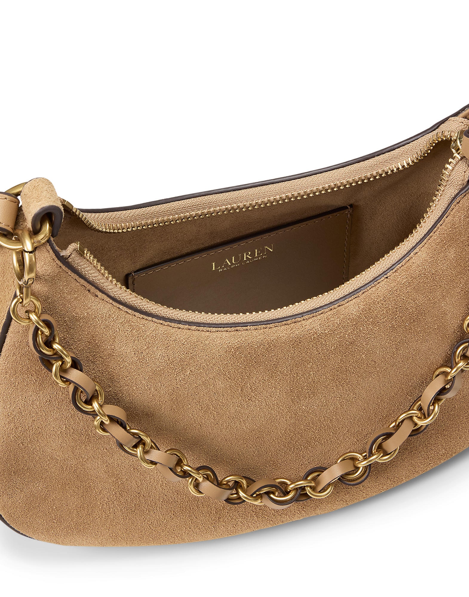 Lauren Ralph Lauren Bolso de hombro camelo – imagen 3