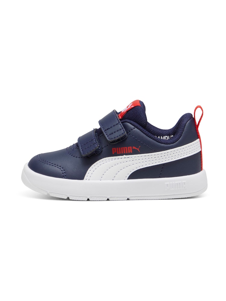 PUMA Sneaker 'Courtflex V3' Jungen Größe 23 navy / rot / weiß