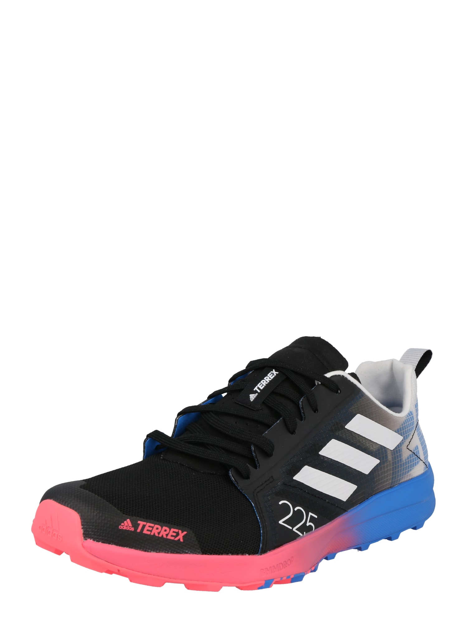 adidas Terrex Bėgimo batai 'Speed Flow' juoda / balta / kobalto mėlyna / šviesiai raudona