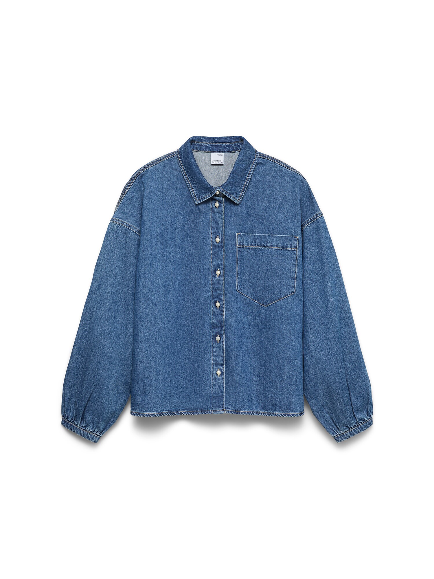 VERO MODA Bluză VMELORA albastru denim