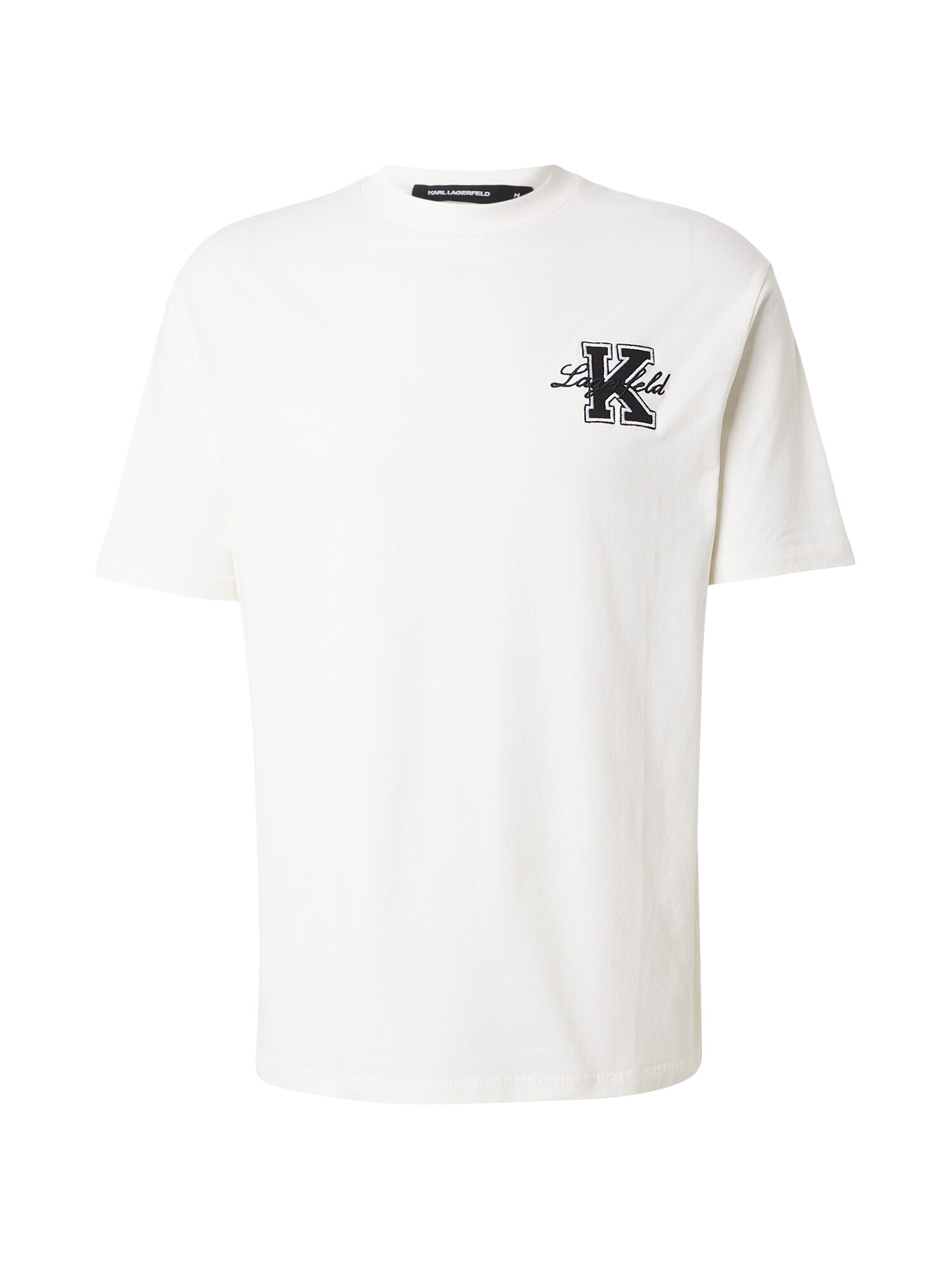 Karl Lagerfeld Tricou  negru / alb murdar