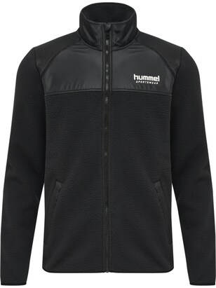 Hummel Fleece jas ‘Charley’ Zwart / Wit