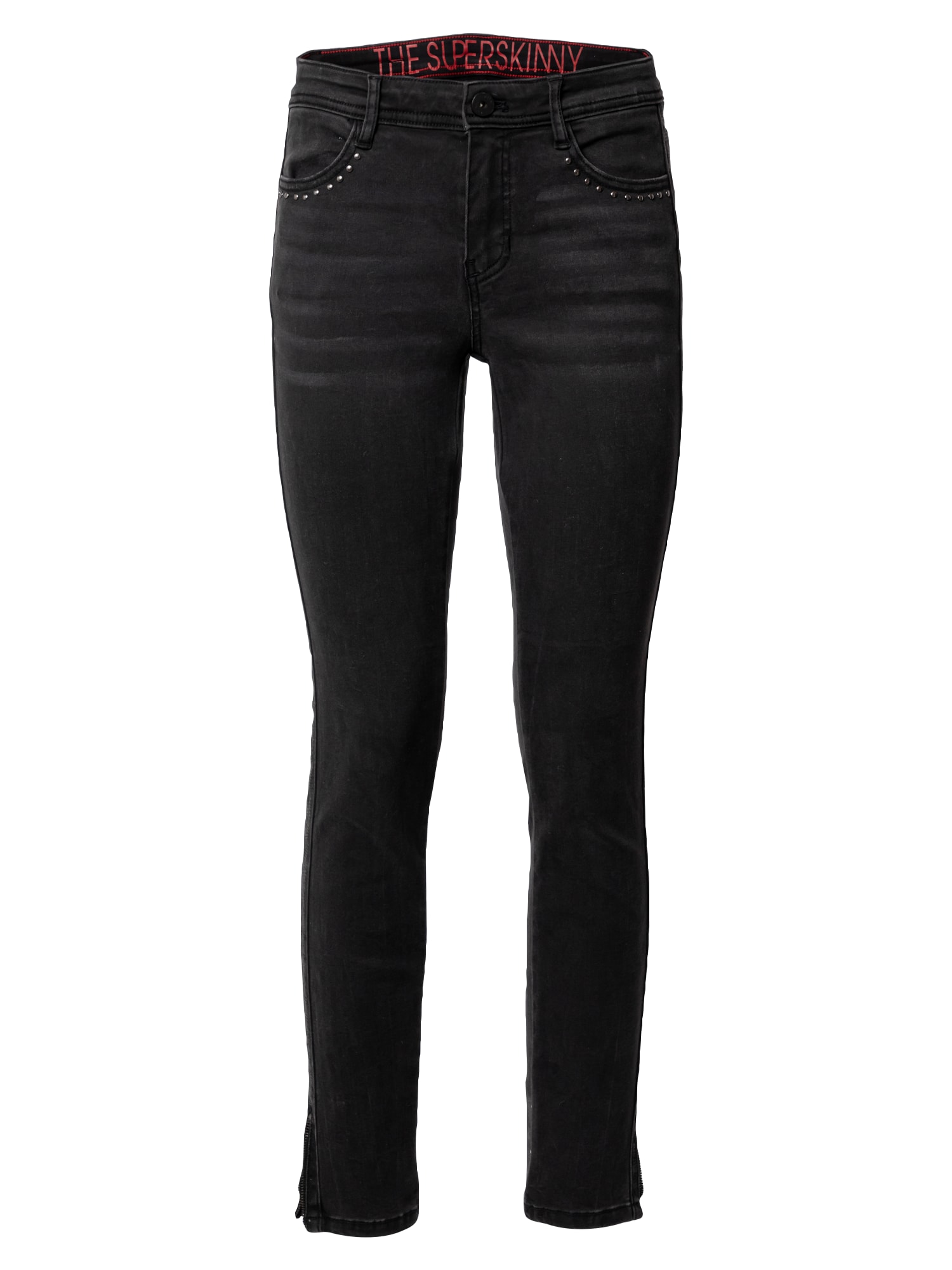 TAIFUN Džinsai juodo džinso spalva