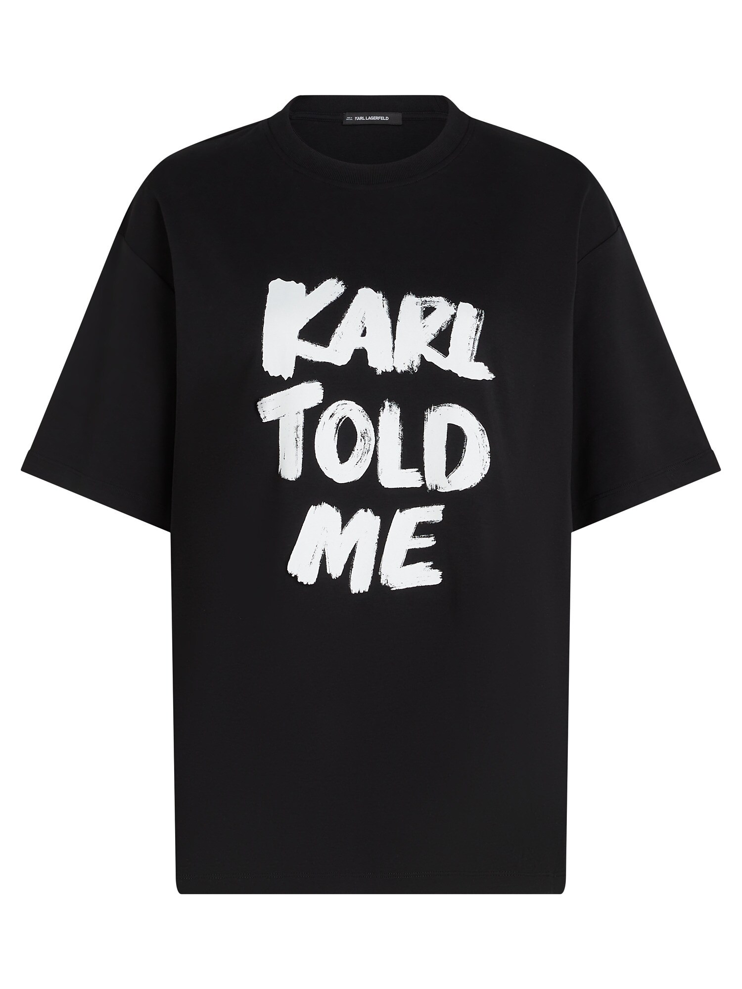 Karl Lagerfeld Póló 'Karl Told Me'  fekete / fehér akciós termékkép 1