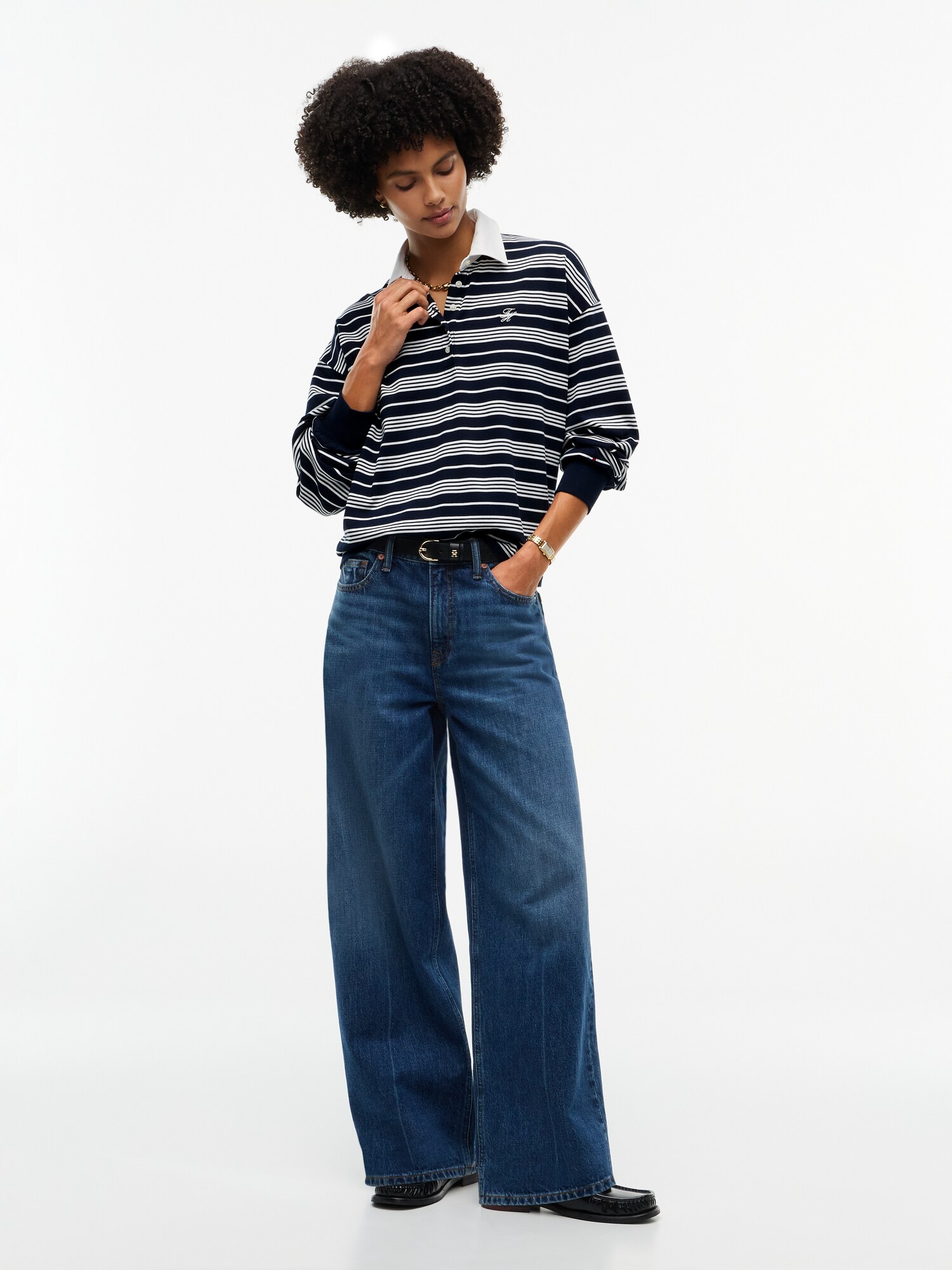 TOMMY HILFIGER Camiseta  navy / blanco – imagen 4