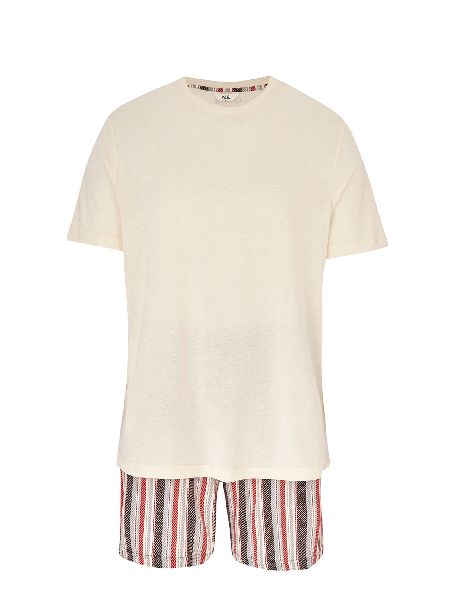 Dagi Pijama corto  beige claro / gris / rojo / negro