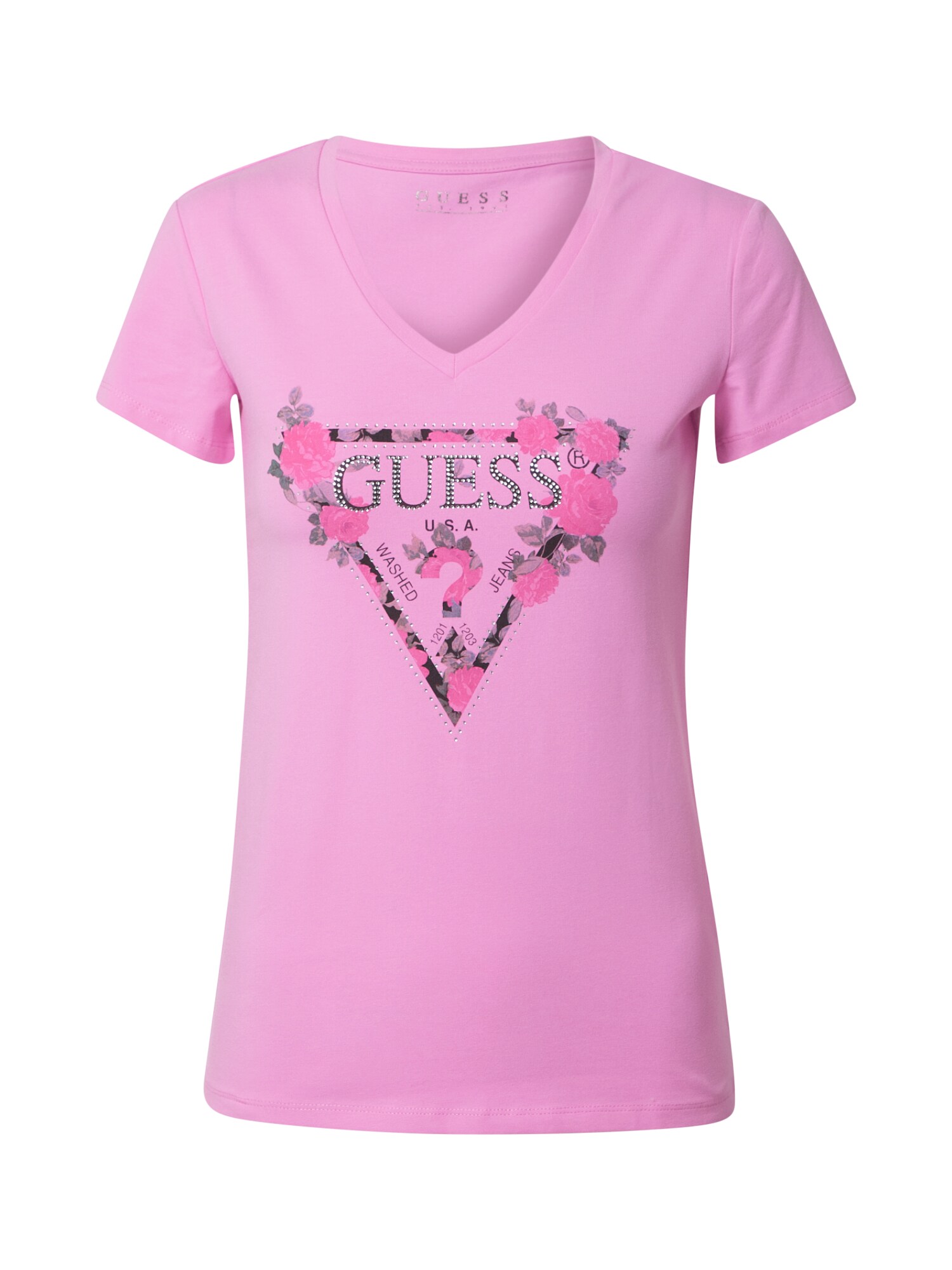 GUESS Marškinėliai  mišrios spalvos / rožinė
