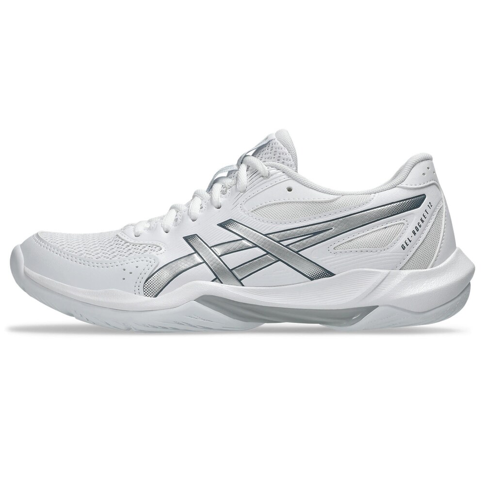 ASICS Sportschuh 'Gel-Rocket 12' Damen Größe 41.5 silber / weiß