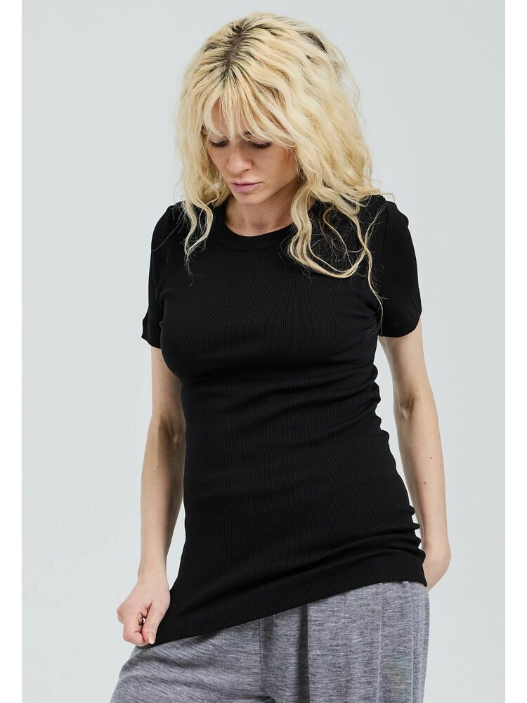 Seamless Basic T-Shirt Damen Größe S/M schwarz