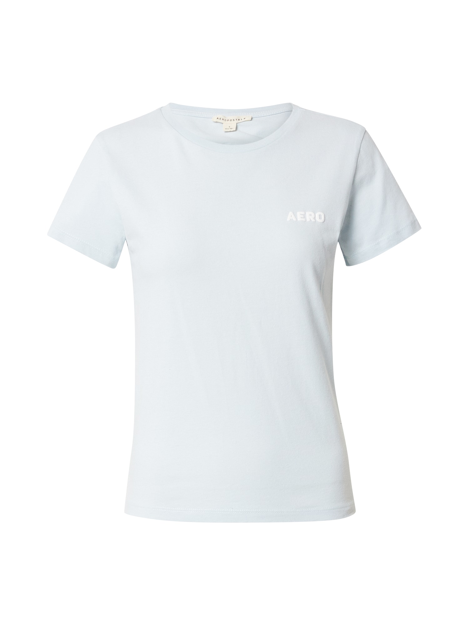 AÉROPOSTALE Marškinėliai pastelinė mėlyna / balta