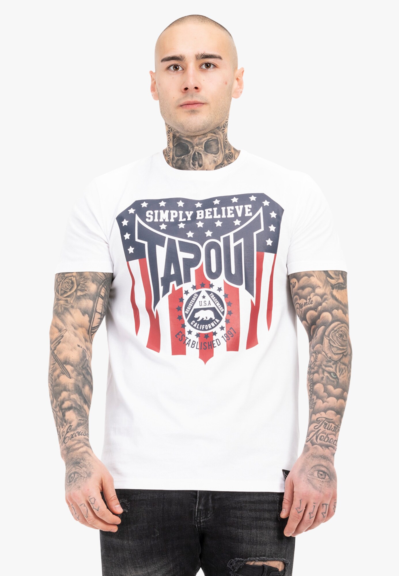 Tapout Póló 'Tapericano'  kék / piros / fehér termék 2. képe