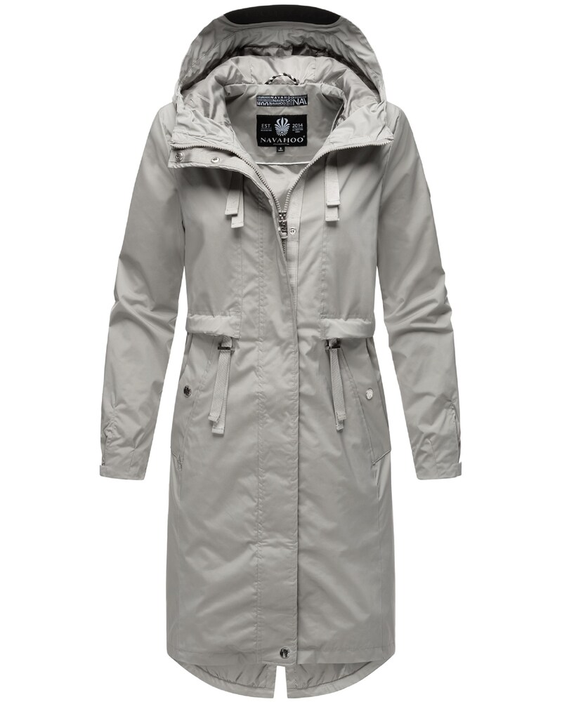 NAVAHOO Mantel Damen Größe L grau / silbergrau