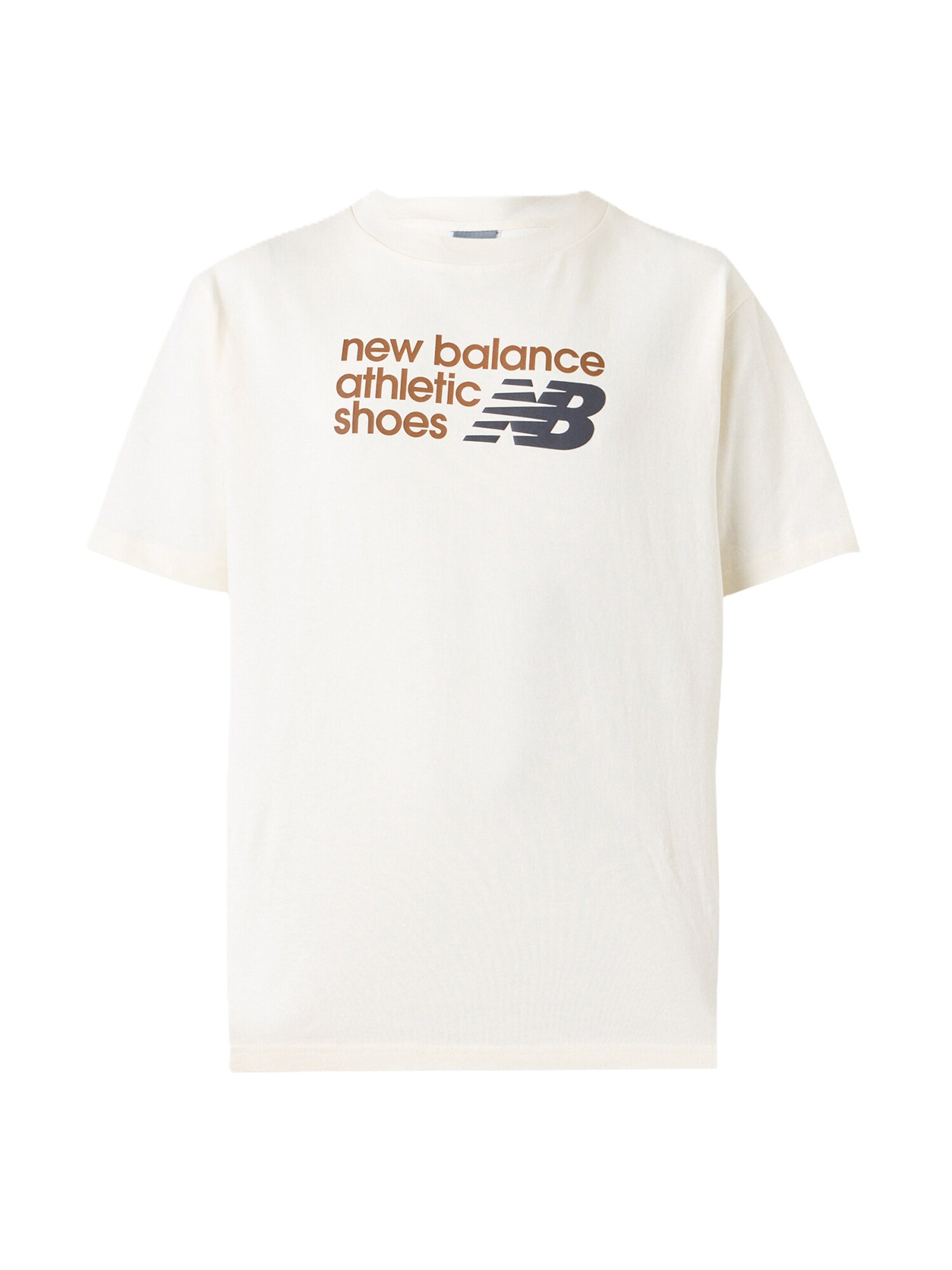 new balance Tricou maro coniac / gri grafit / alb