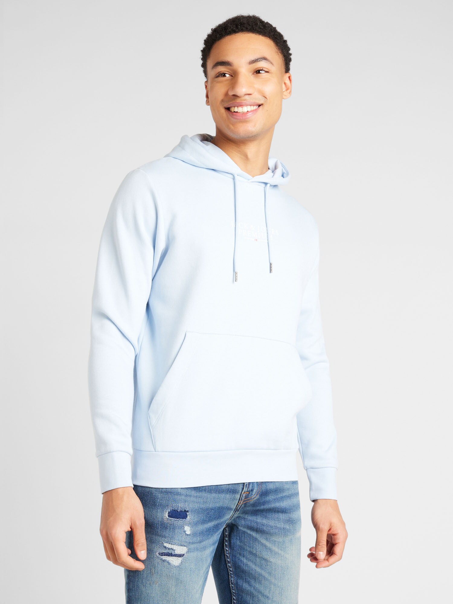 JACK & JONES Tréning póló 'Archie'  világoskék / fehér termék 2. képe