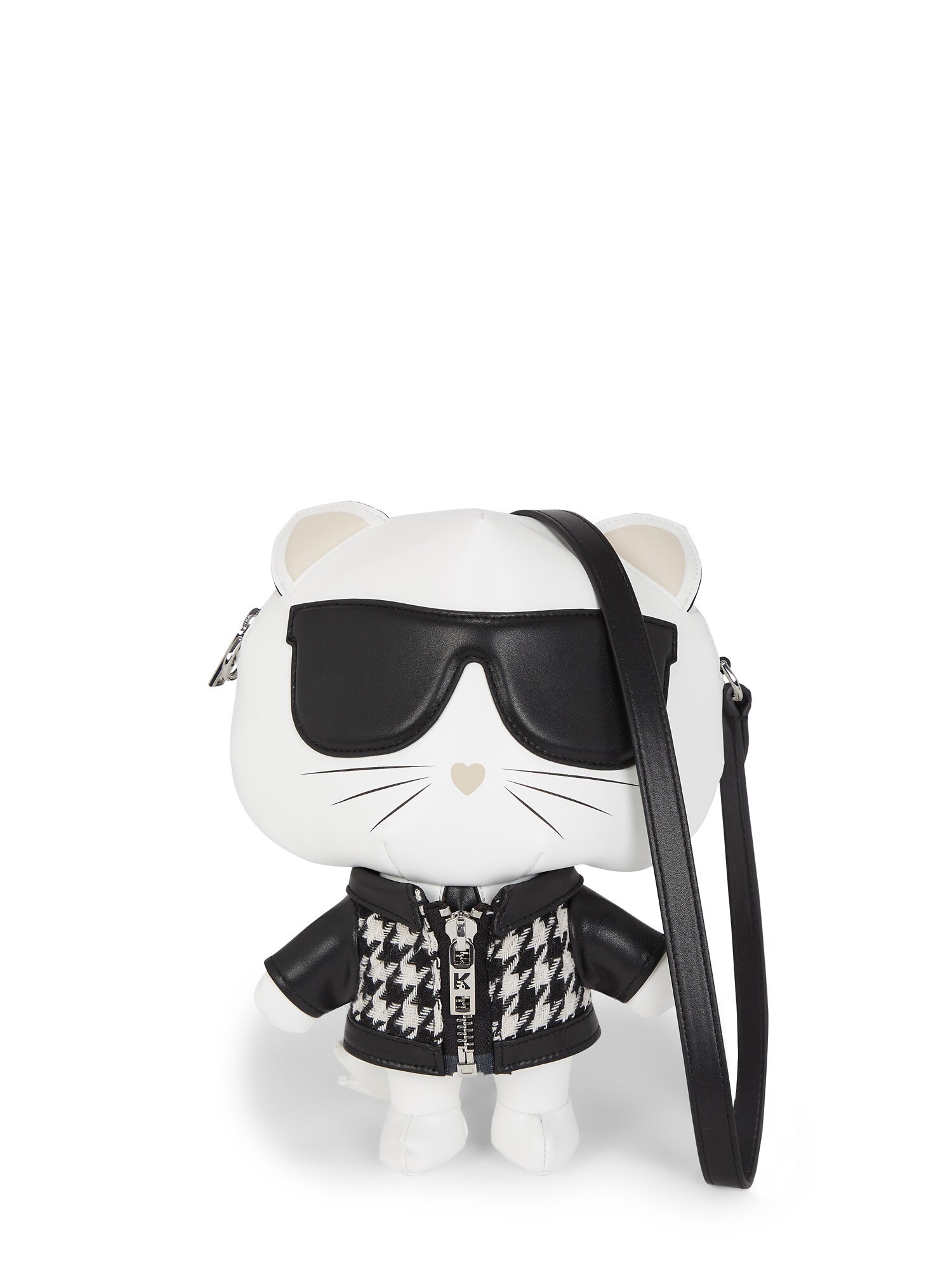 Karl Lagerfeld Geantă de umăr IKON-Choupette  ecru / negru / alb