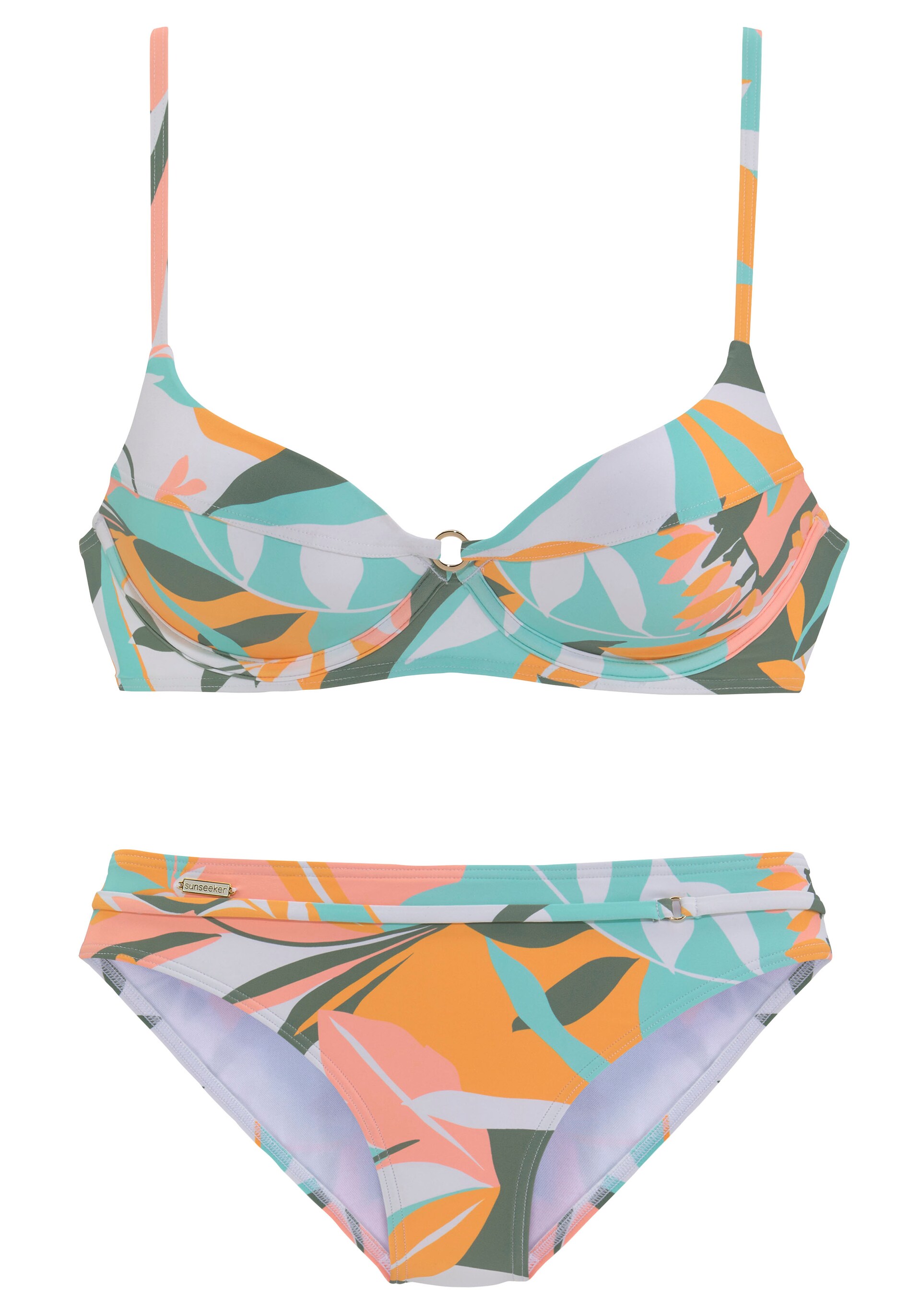 SUNSEEKER Bikini ecru / turkos / gran dam