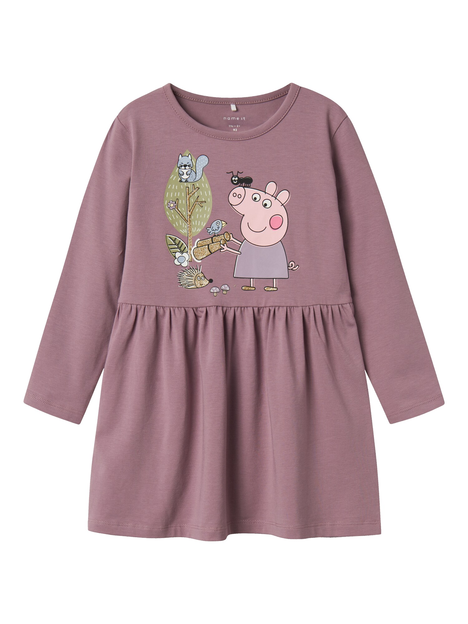 NAME IT Rochie NMFDyffi Peppa  auriu / mauve / roz / alb