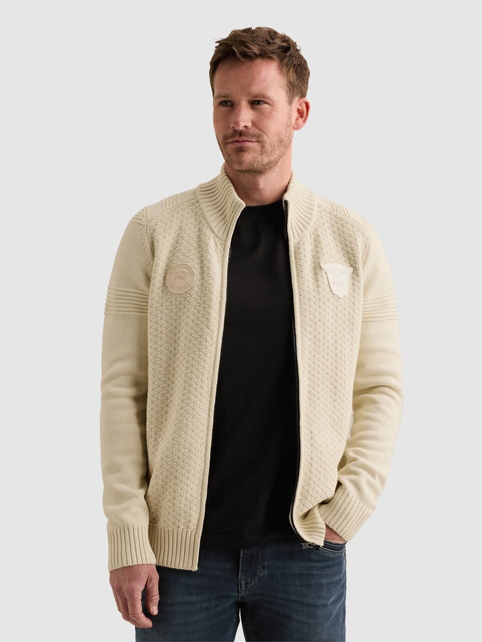 Kofta 'Cardigan with zipper closure and raglan sleeves'