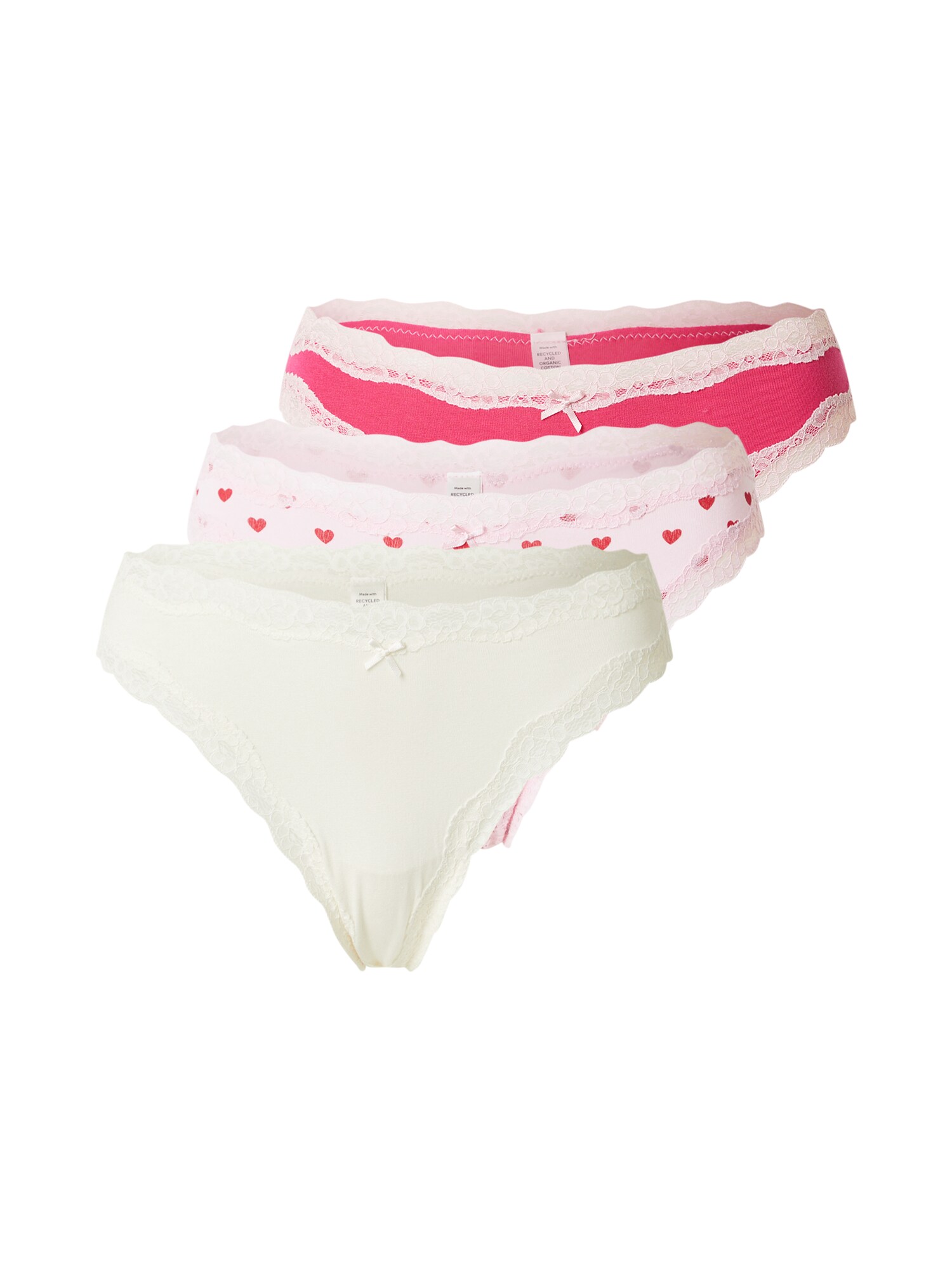 Lindex Tanga  verde pastel / roz / roz / roșu
