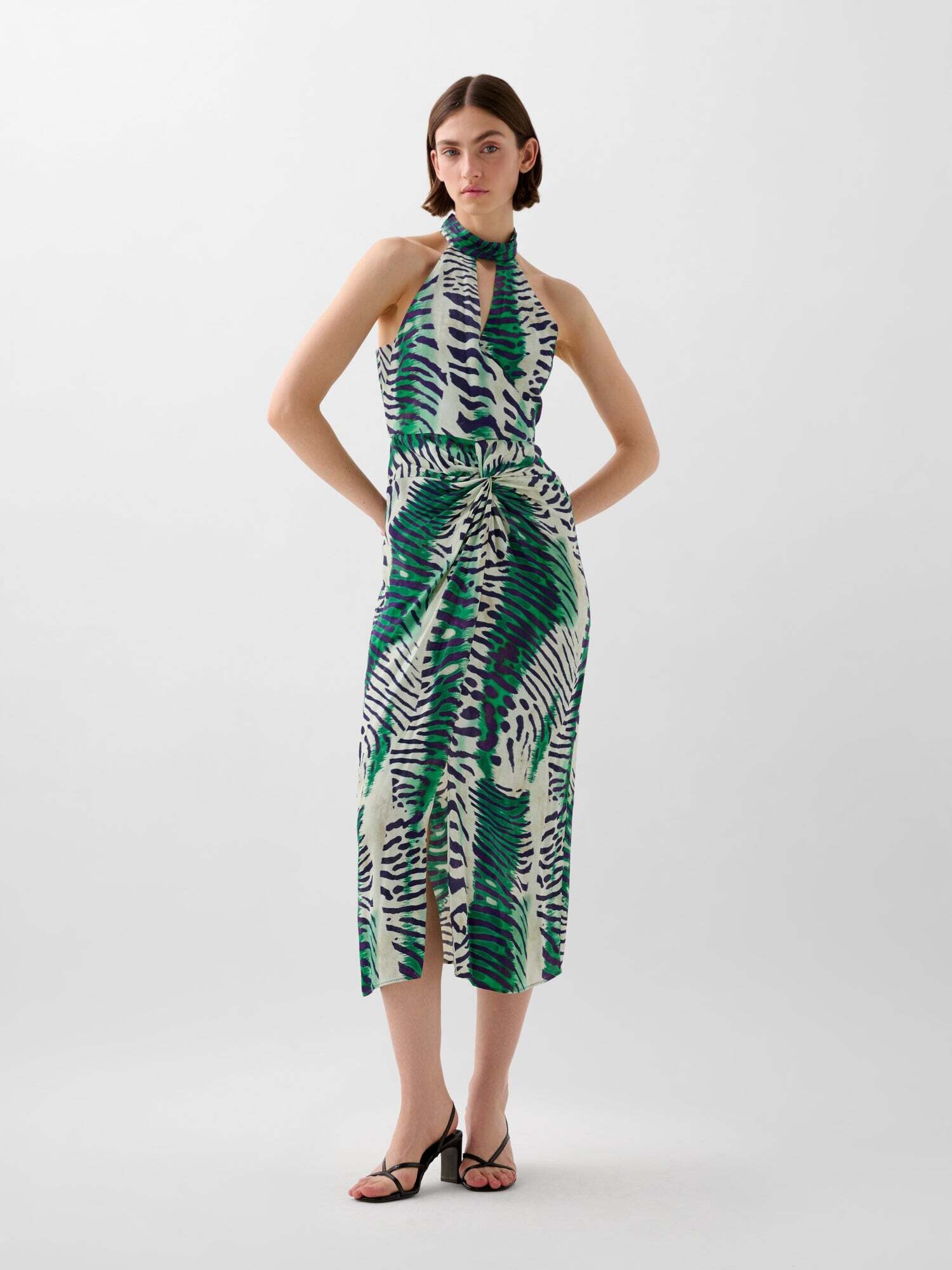 Scalpers Rochie  verde / mov închis / alb