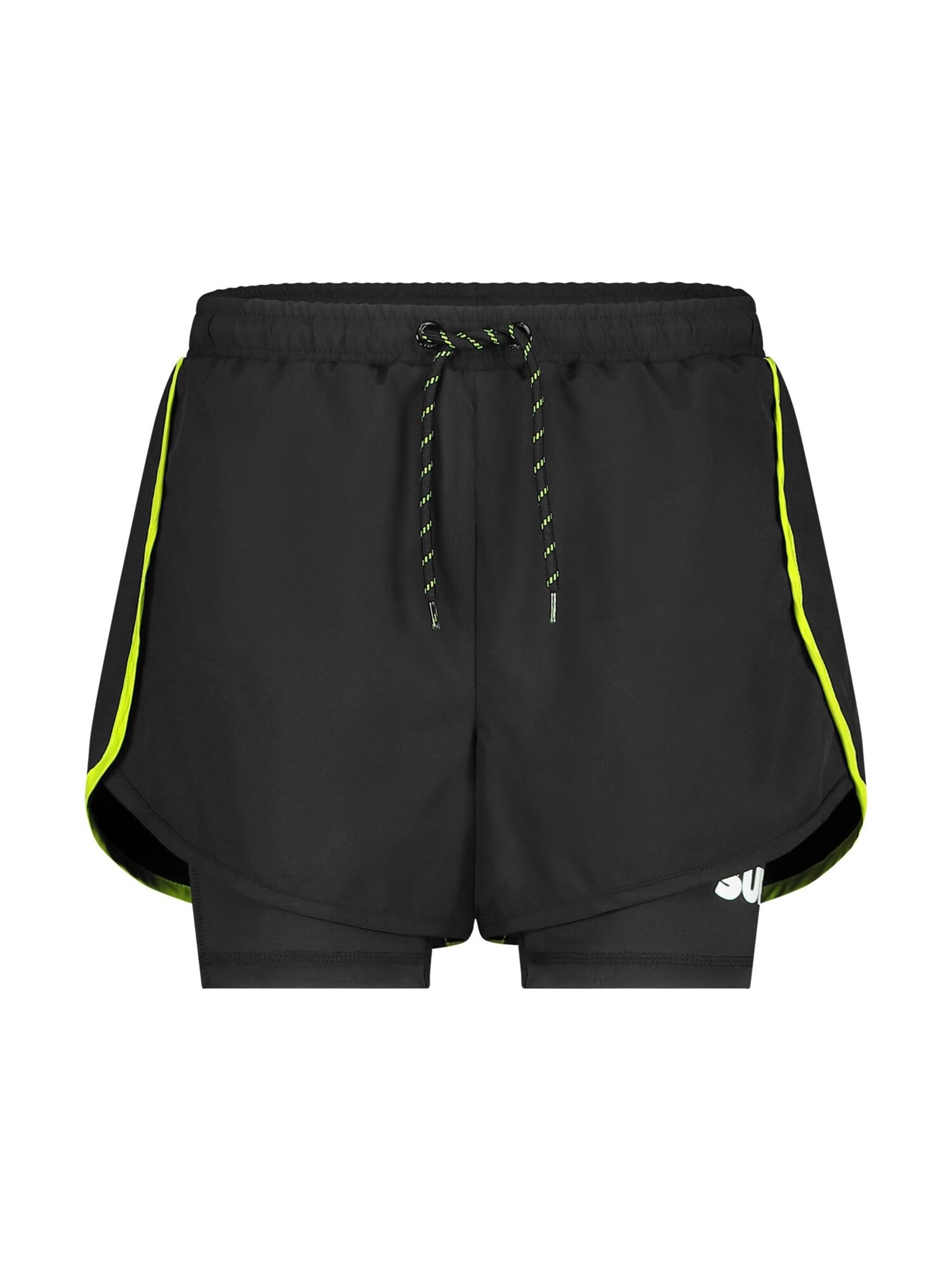 SUPERREBEL® GEAR Pantalón deportivo 'Iingrid' amarillo neón / negro