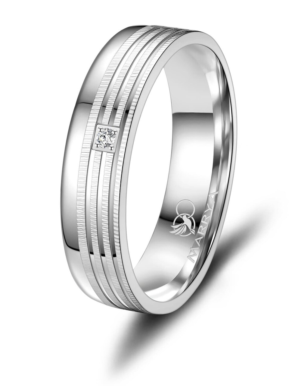 Ring 'MARRYA SI-03 Ehering aus Silber'