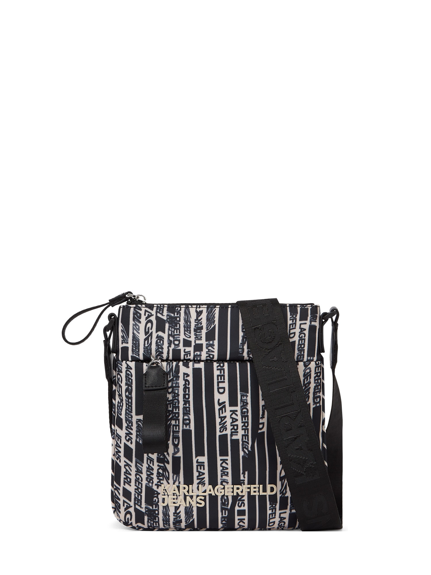 KARL LAGERFELD JEANS Geantă de umăr  negru / alb murdar
