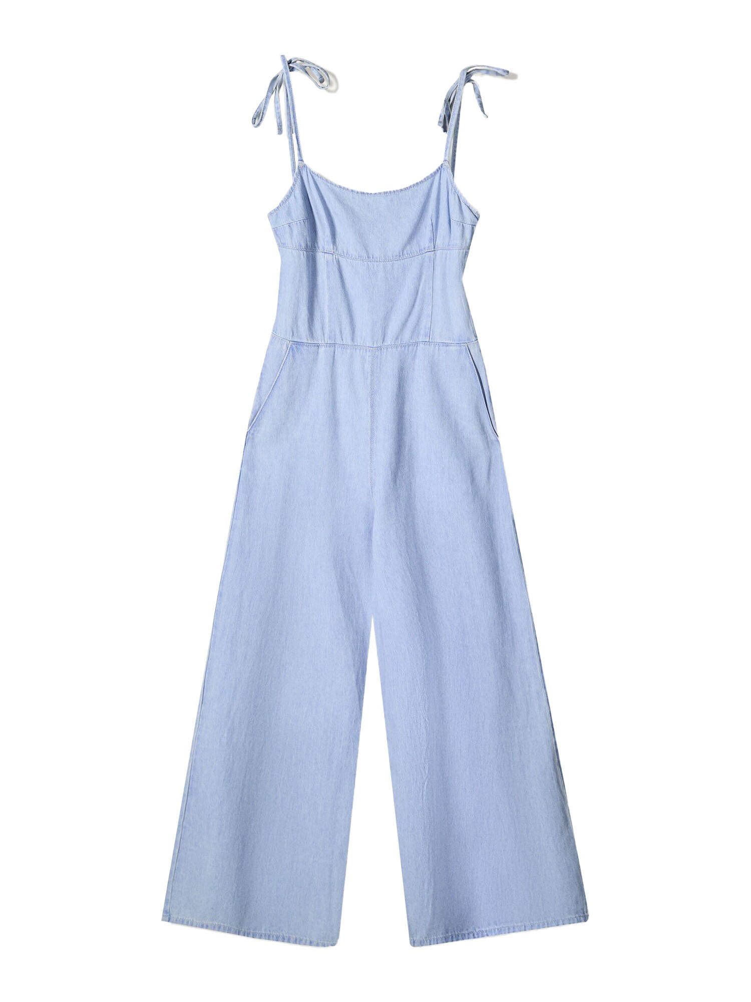 Bershka Salopeta  albastru deschis