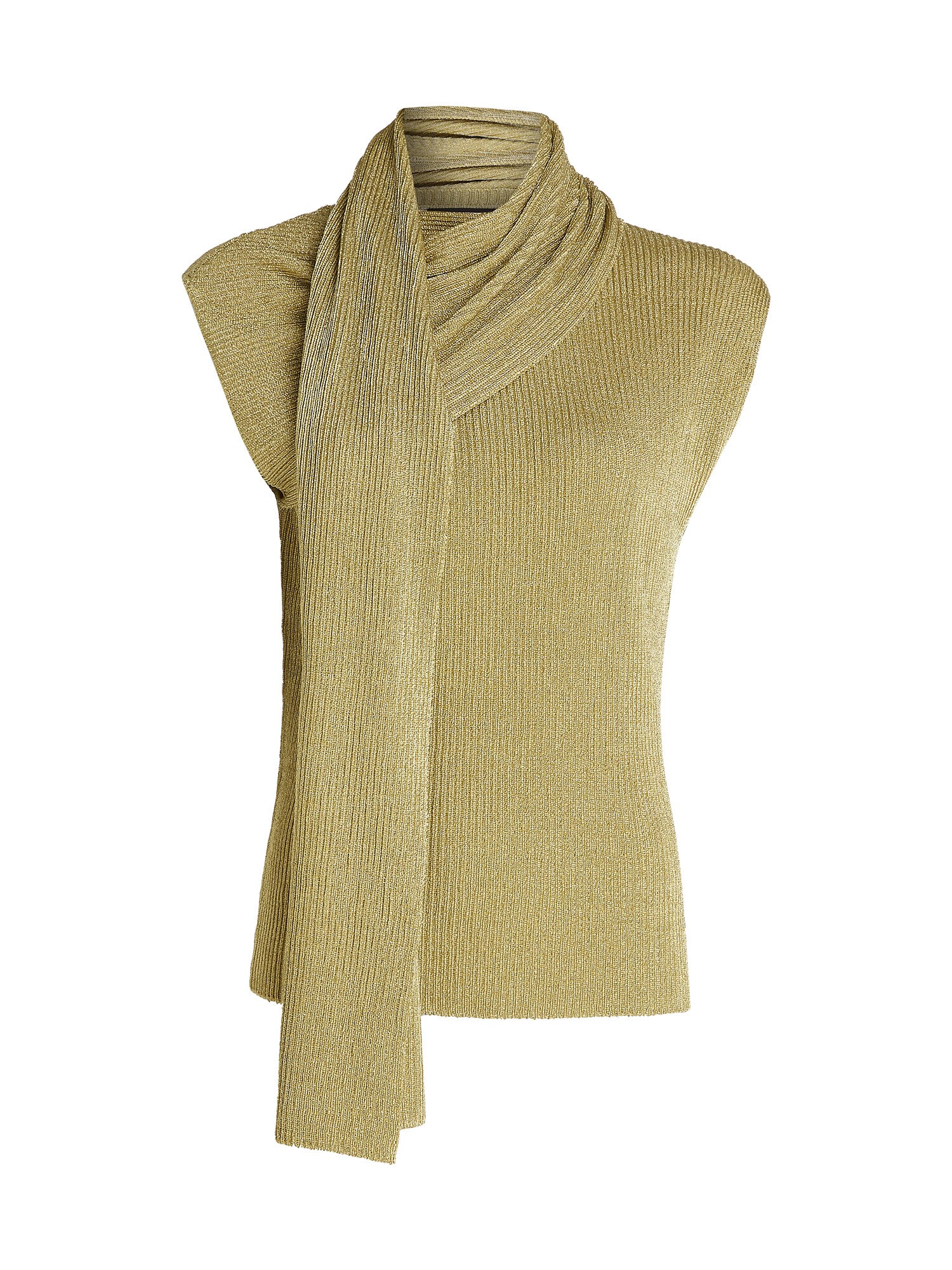 Karl Lagerfeld Top brodat  auriu / verde kiwi